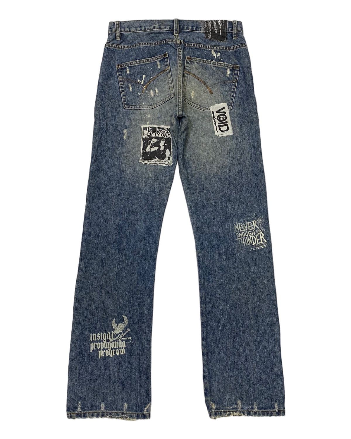 14th Addiction 🔥THE VOID INSIGHT FIFTYONE PUNK GOTH DISTRESSED DENIM JEANS Size US 32 / EU 48 - 2 Thumbnail