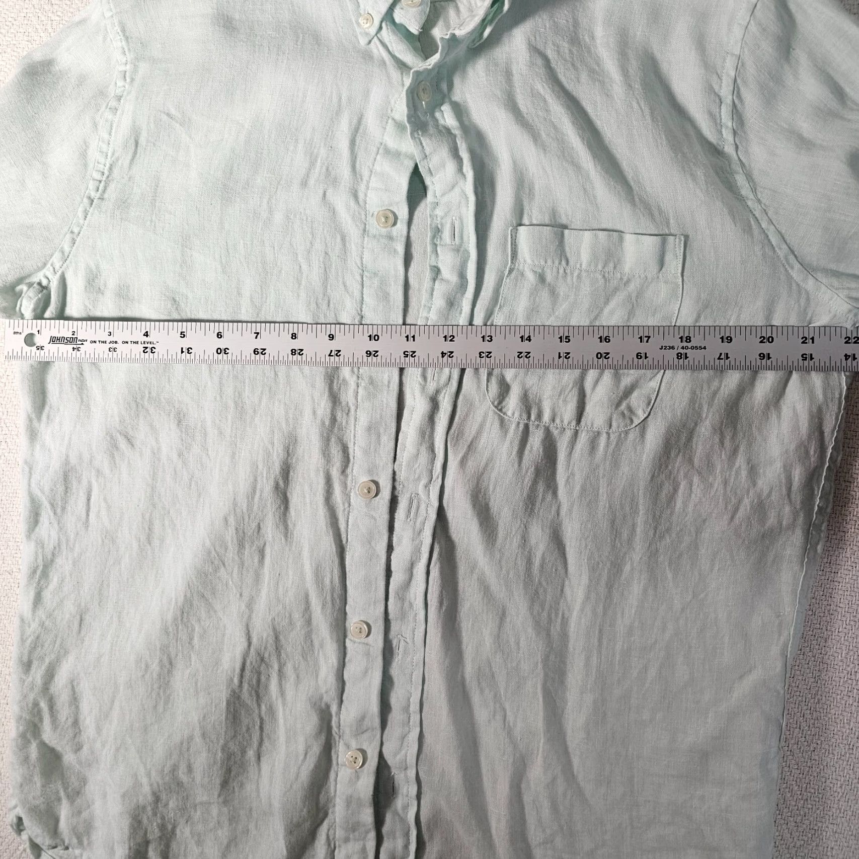 Abercrombie & Fitch Abercrombie & Fitch Button-Up Shirt Men M Green Long Sleeve Linen Adults Size US M / EU 48-50 / 2 - 5 Thumbnail