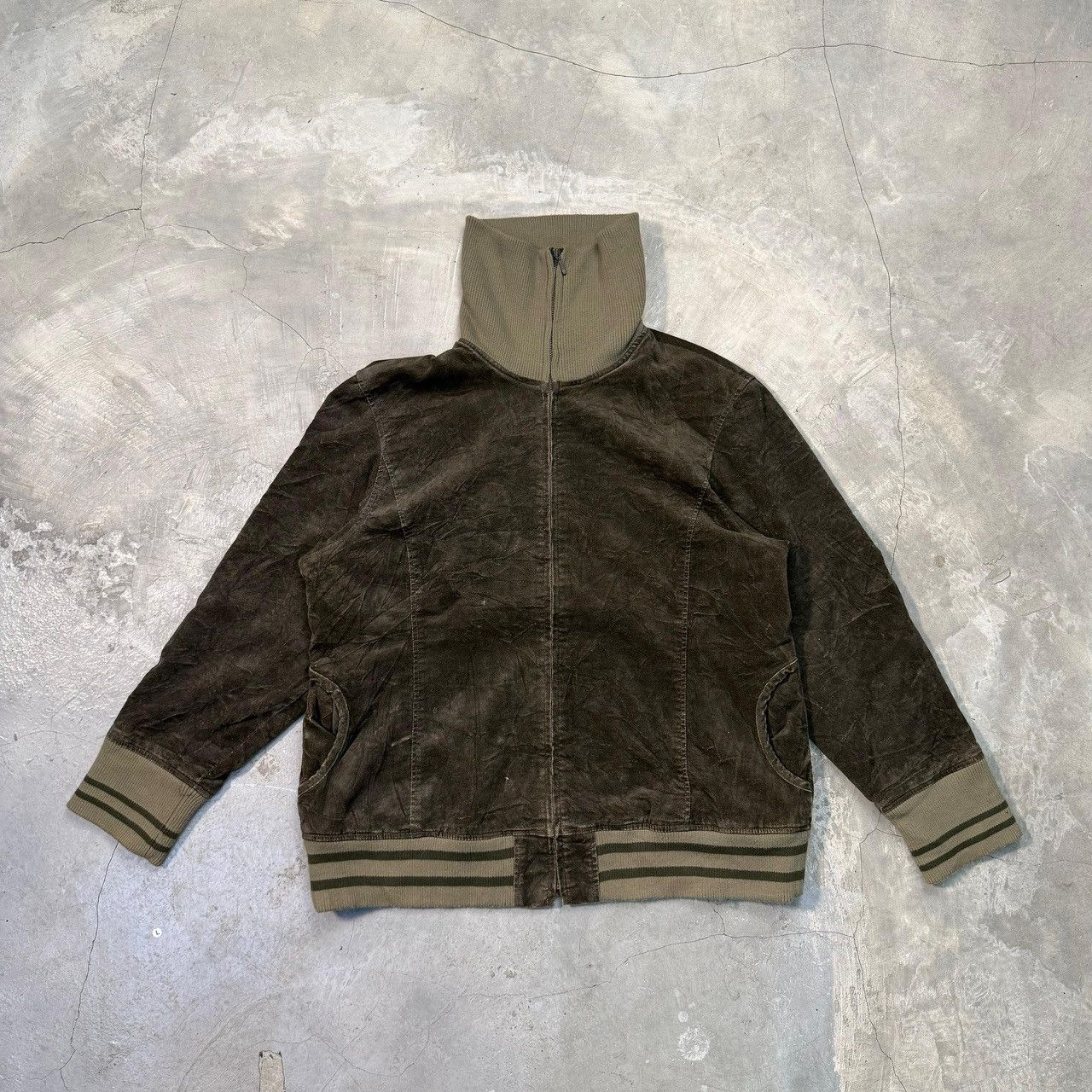 Beauty Beast paleo2 Vintage Corduroy Bomber Jacket - Earth Tone Brown Size US L / EU 52-54 / 3 - 2 Thumbnail
