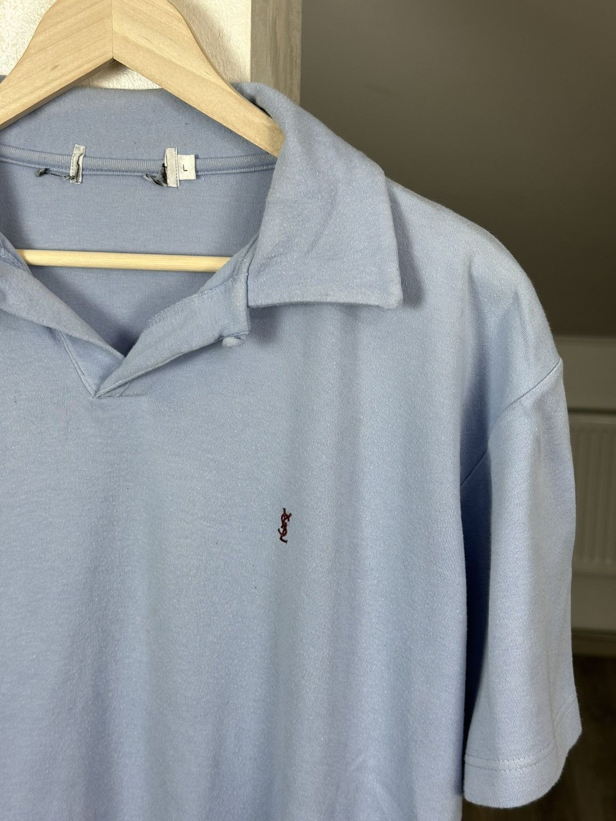 Yves Saint Laurent Vintage Yves Saint Laurent YSL Cotton Polo Tee Shirt Size US L / EU 52-54 / 3 - 4 Thumbnail