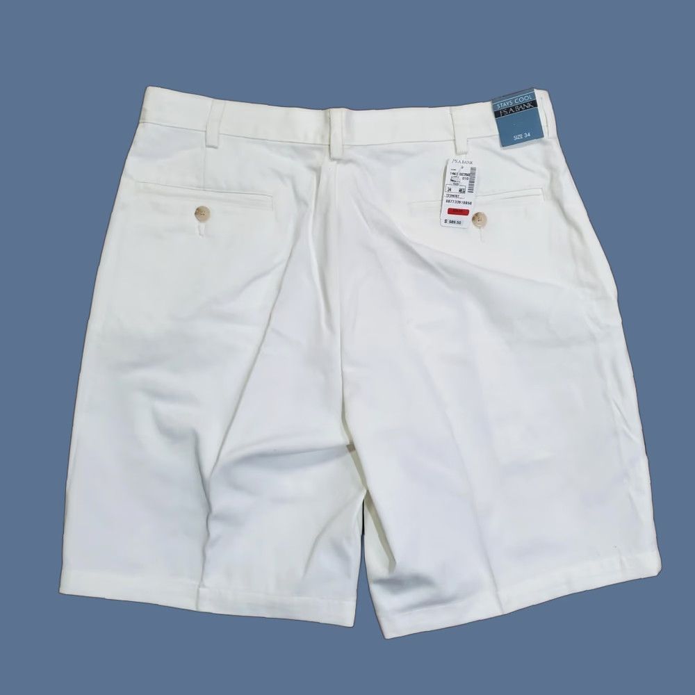 Jos. A. Bank Jos. A. Bank Shorts Mens 34 White Stays Cool Peached Twill Chino Flat Front Casual Shorts White Mens 34 Blanks? Size US 34 / EU 50 - 1 Thumbnail