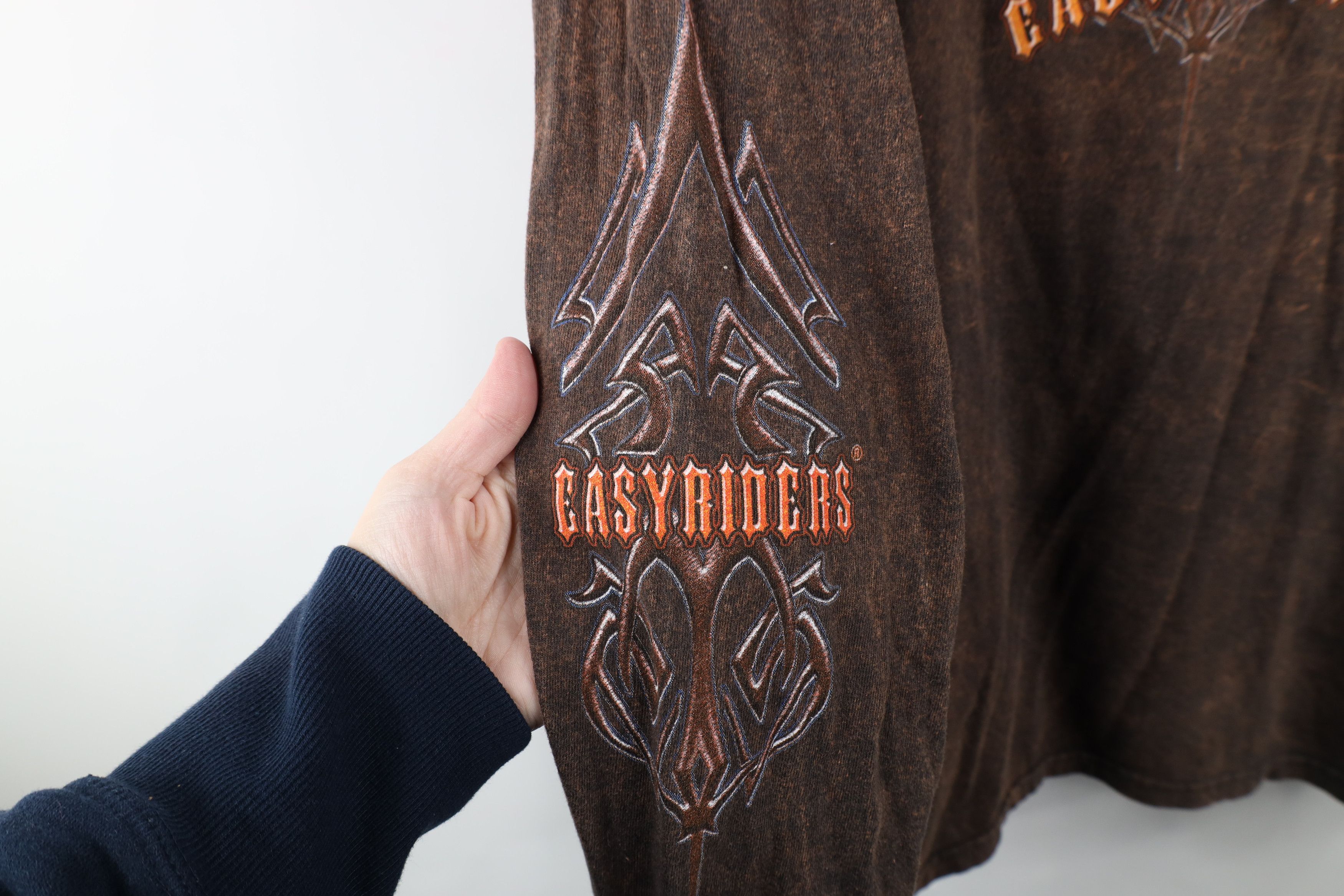 Vintage Vintage 90s Y2K Easyriders Tribal Eagle Long Sleeve T-Shirt Size US XXL / EU 58 / 5 - 5 Thumbnail