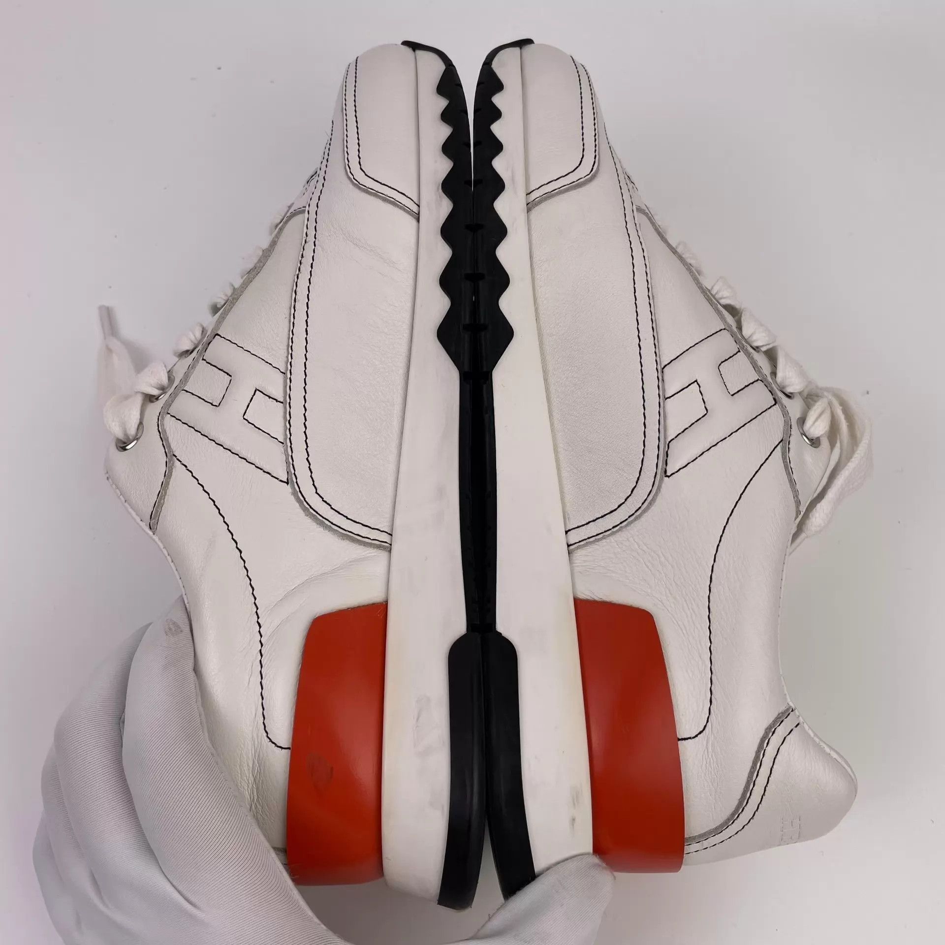 Hermes Hermès White Leather Sneakers Size 35 Size US 4.5 / IT 34.5 - 3 Thumbnail