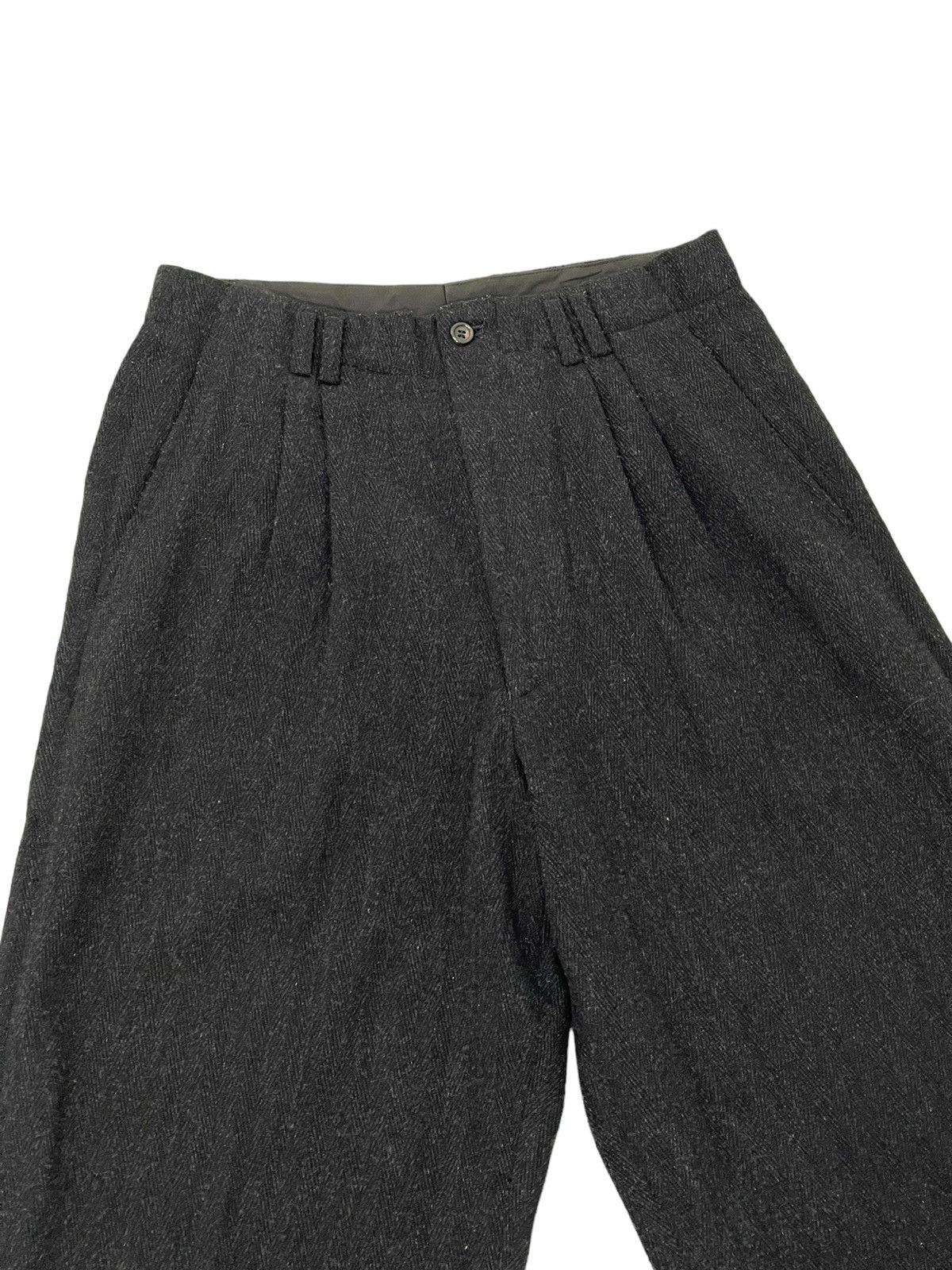 Comme des Garcons Vtg 90s CDGH Herringbones Wide Wool Trouser Tapered 6🟦5 Size US 29 - 9 Thumbnail