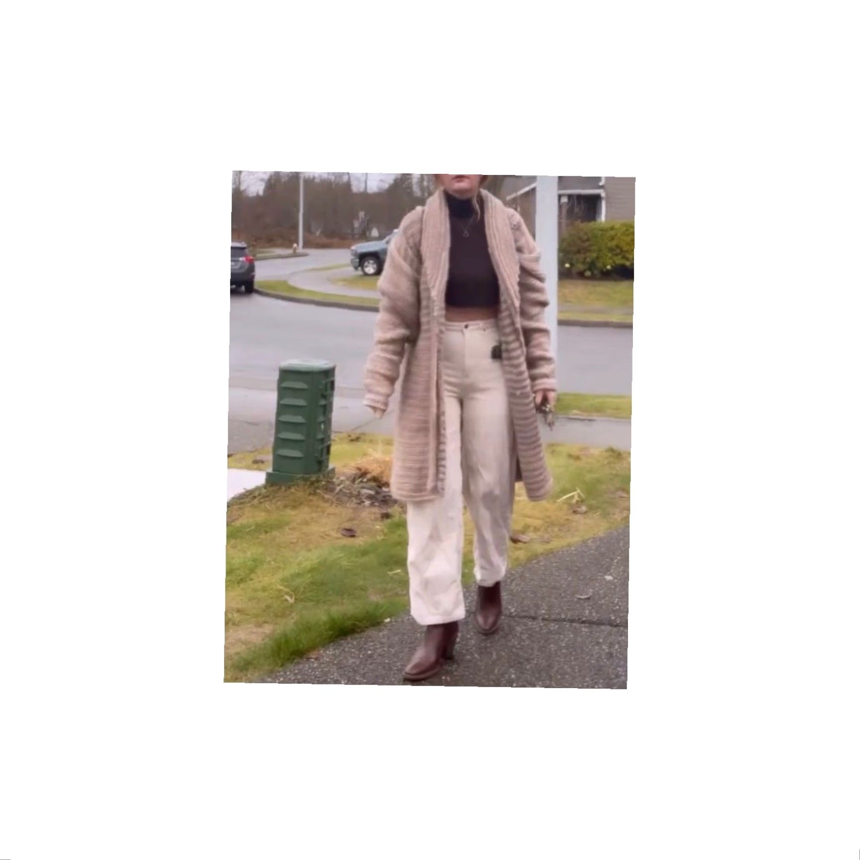 Vintage VINTAGE Cream Tan Marled Stripe Cardigan Sweater Size L / US 10 / IT 46 - 5 Thumbnail