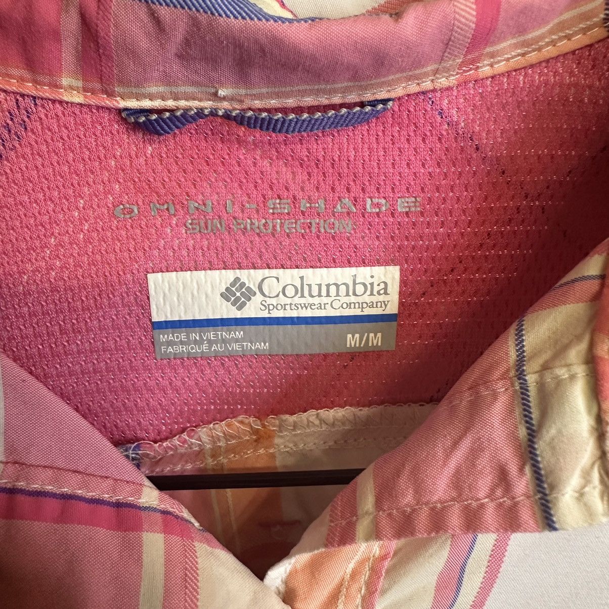 Columbia Columbia Women’s Omni-shade Pink Plaid Sun Protector Shirt Size M / US 6-8 / IT 42-44 - 3 Thumbnail