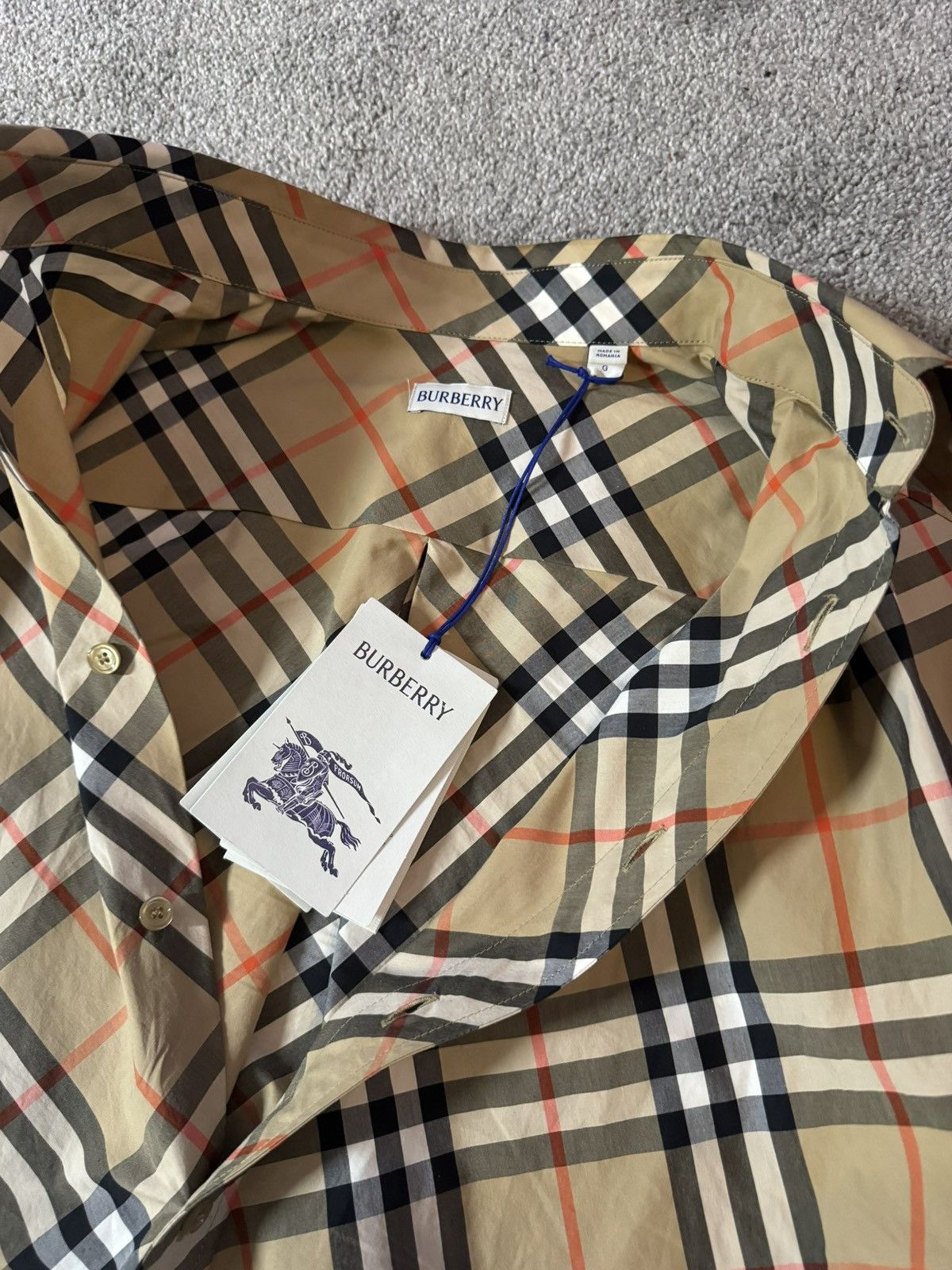 Burberry Relaxed Fit Check Cotton Flannel Shirt Button-Down Shirt Size US L / EU 52-54 / 3 - 3 Thumbnail