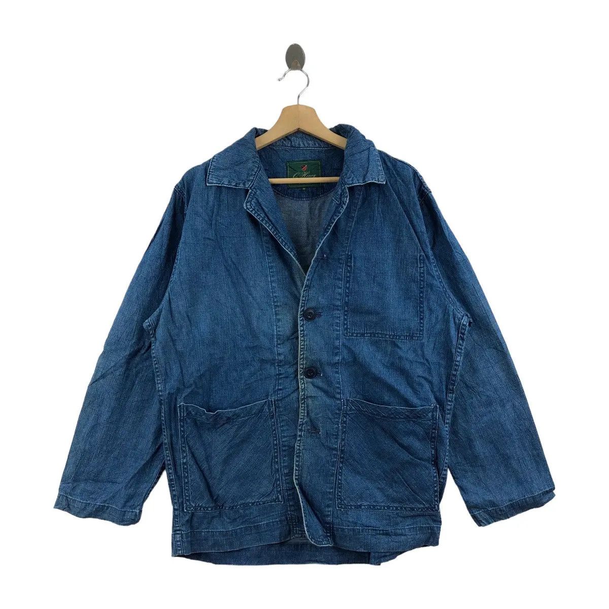 Vintage Vintage 80’ O’ HENRY Hickory Sashiko Denim Jeans Jacket Size US M / EU 48-50 / 2 - 1 Thumbnail