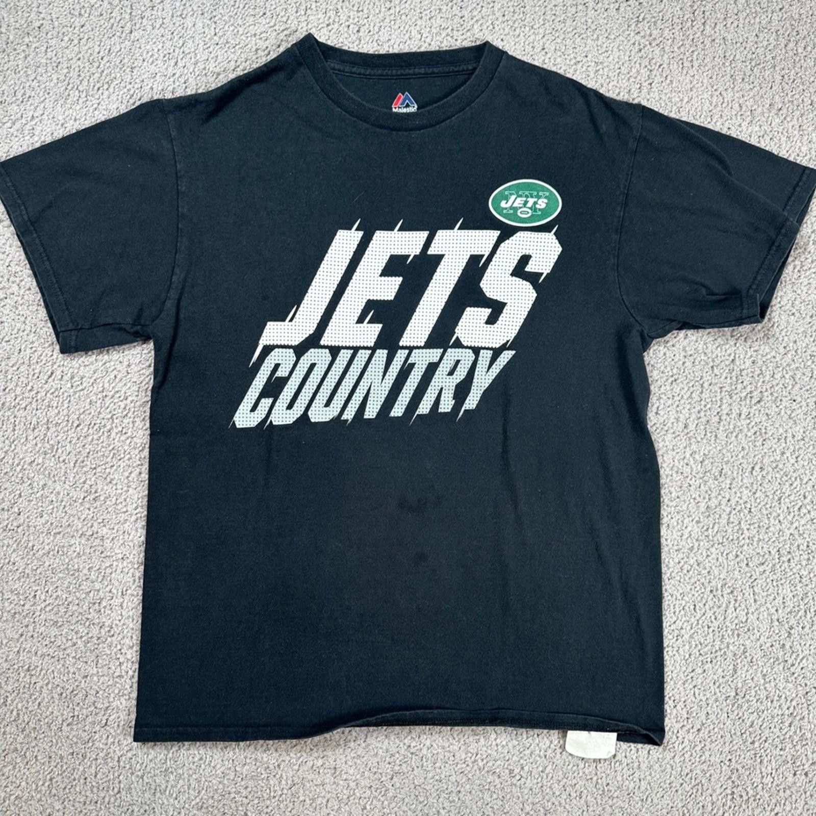 Majestic New York Jets Country T Shirt Black NFL Majestic Mens M Tee Size US M / EU 48-50 / 2 - 1 Thumbnail