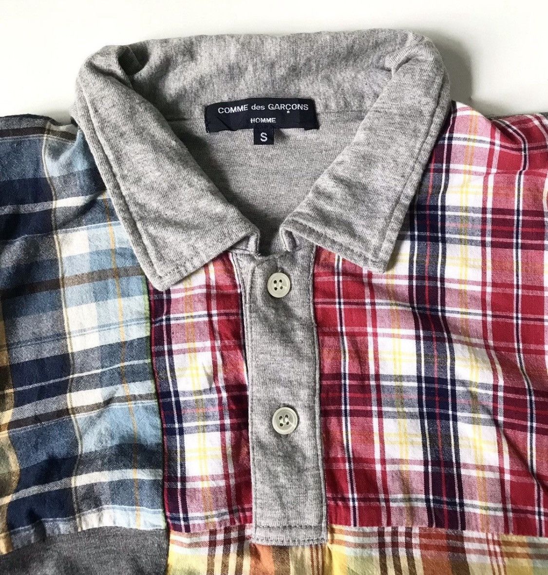 Comme des Garcons Cdg homme AD2008 patchwork polo shirt Size US S / EU 44-46 / 1 - 4 Thumbnail
