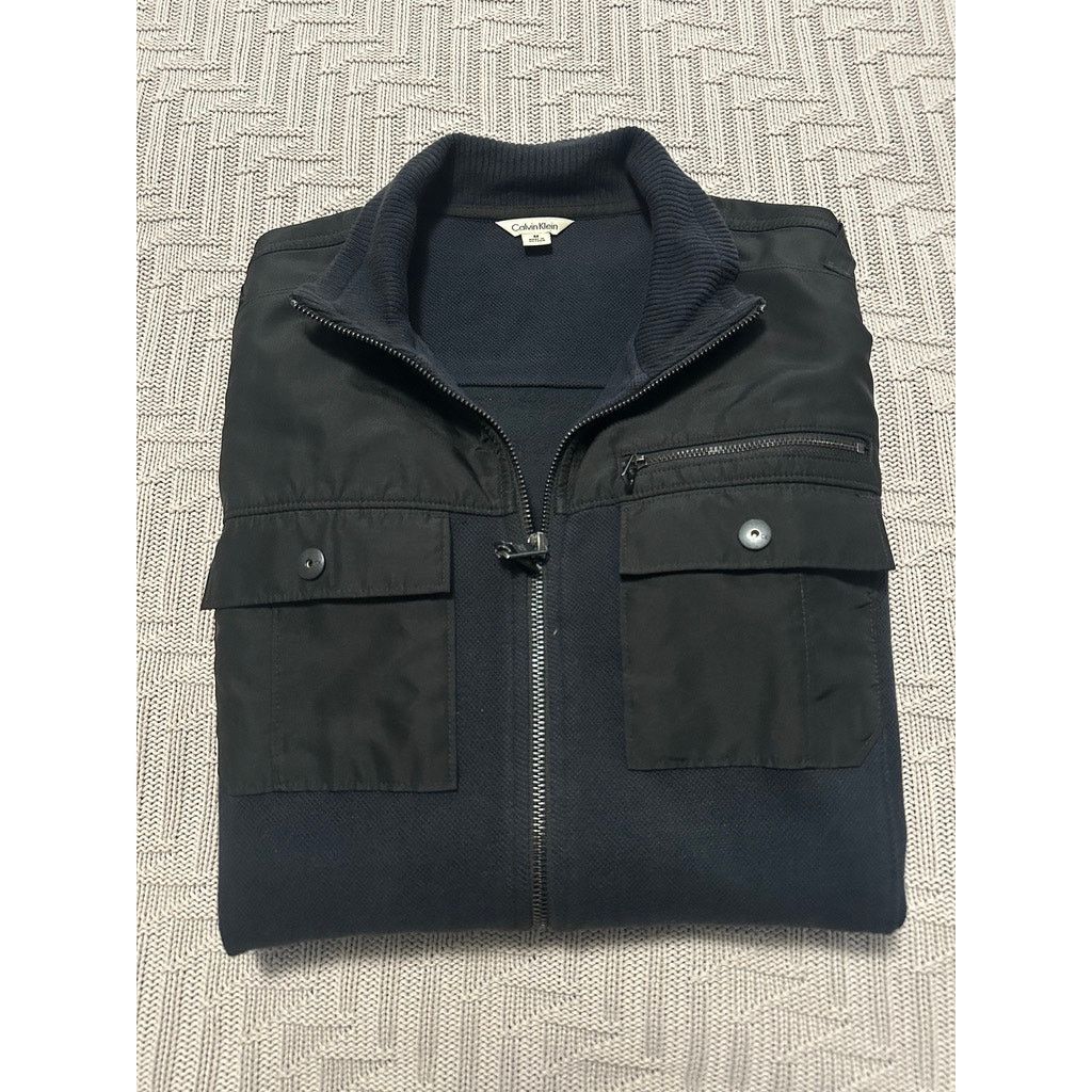 Calvin Klein Calvin Klein navy full zip cardigan jacket size M Size US M / EU 48-50 / 2 - 1 Thumbnail