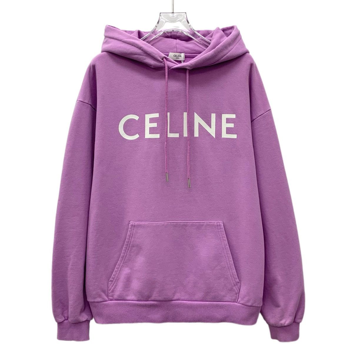 Celine Celine purple logo letter print cotton hoodie Size S / US 4 / IT 40 - 1 Thumbnail