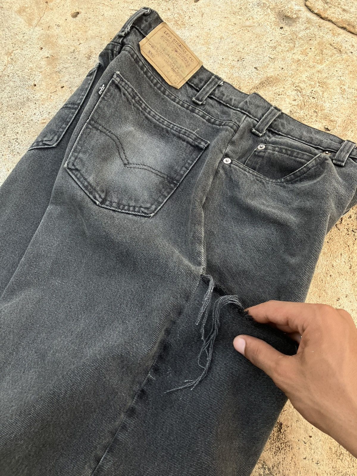 Levi's Made & Crafted × Vintage Custom short . (Vintage Levi’s 550 black tap.)🧛🏾‍♂️🦇 Made in USA Size US 33 - 13 Thumbnail