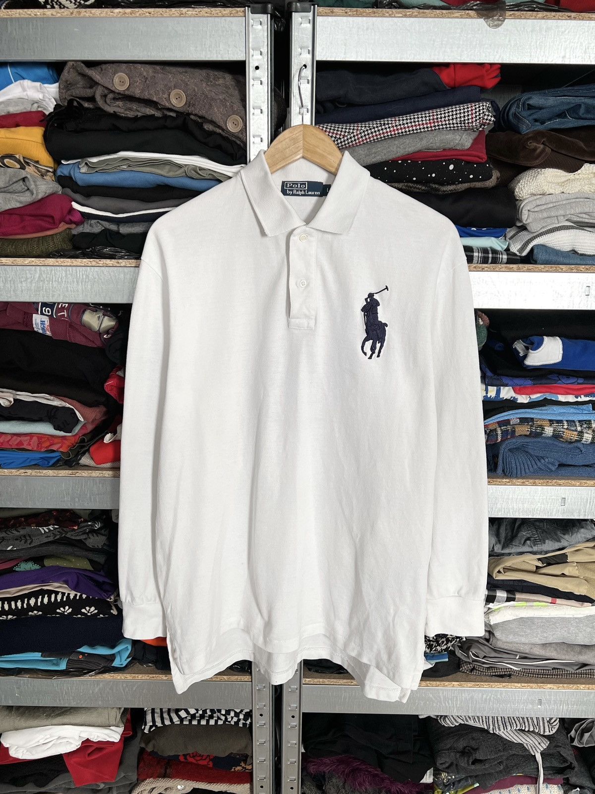 Polo Ralph Lauren Vtg Polo Ralph Lauren Big Logo Rugby Long Sleeve T-Shirt 90s Size US L / EU 52-54 / 3 - 1 Thumbnail