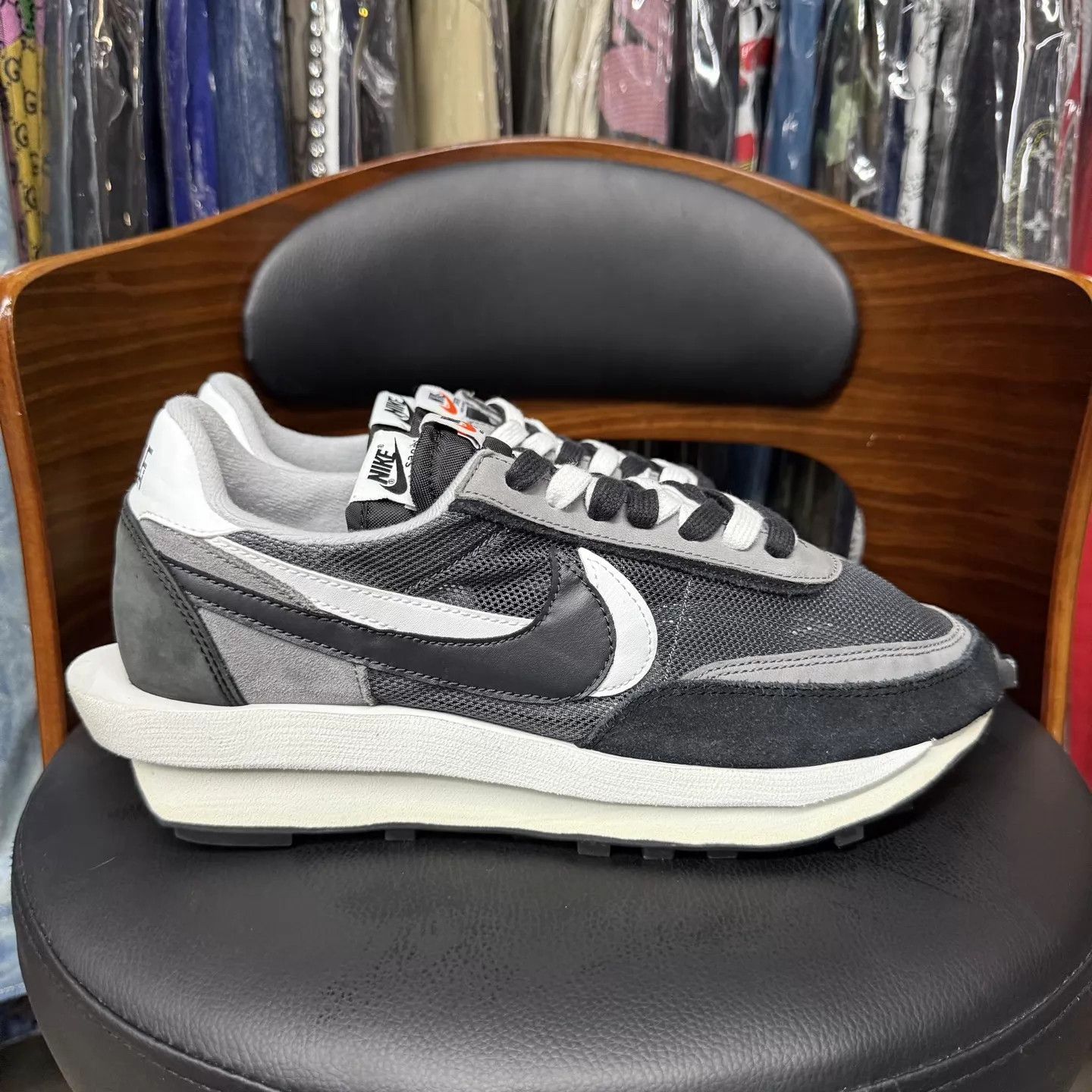 Sacai Sacai LDV Waffle Black & White 44.5 Like New Size US 11.5 / EU 44-45 - 4 Thumbnail