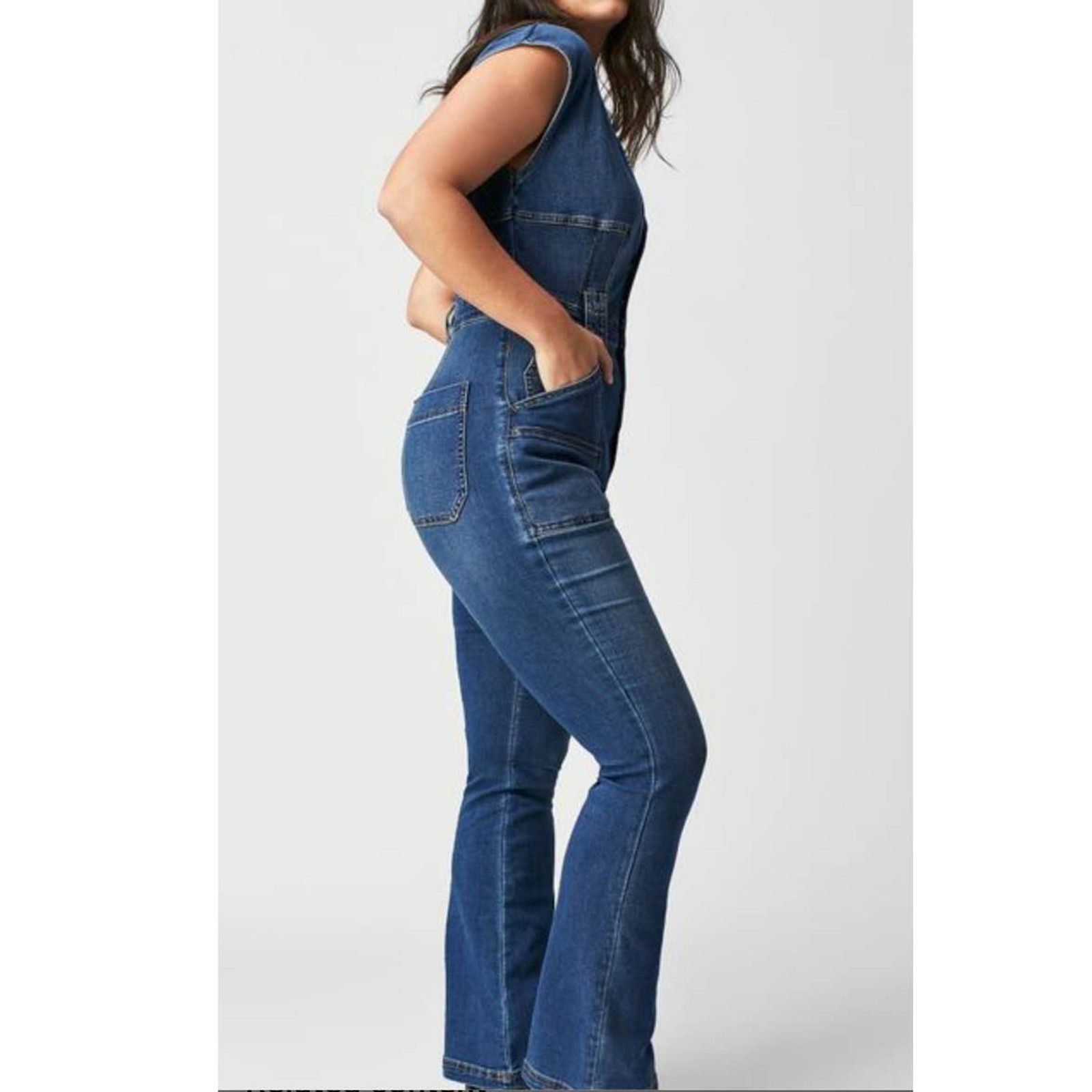 Free People New Free People WTF CRVY Hyde Park Jumpsuit $158 SIZE 6 Size 28" / US 6 / IT 42 - 2 Thumbnail
