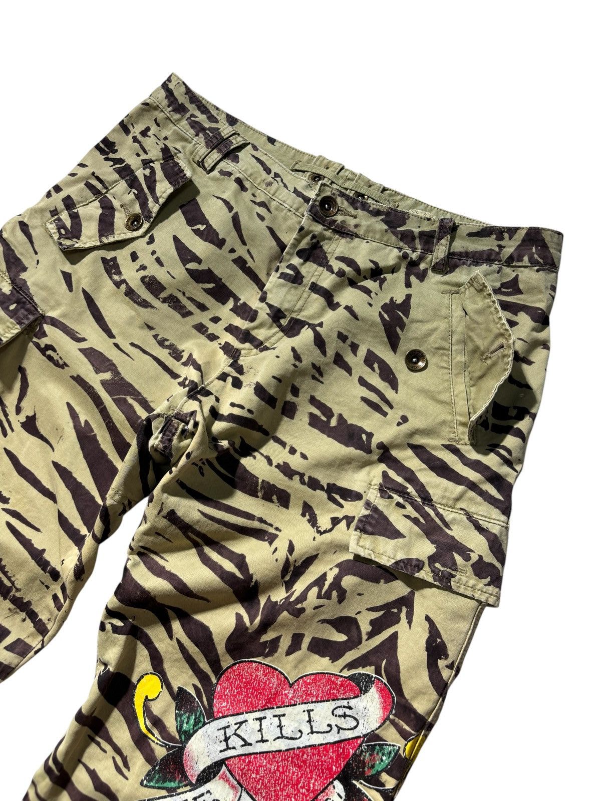 Ed Hardy Y2K Ed Hardy Tiger Printed Camo Cargo Pants Baggy RARE Rap Size US 34 / EU 50 - 11 Thumbnail