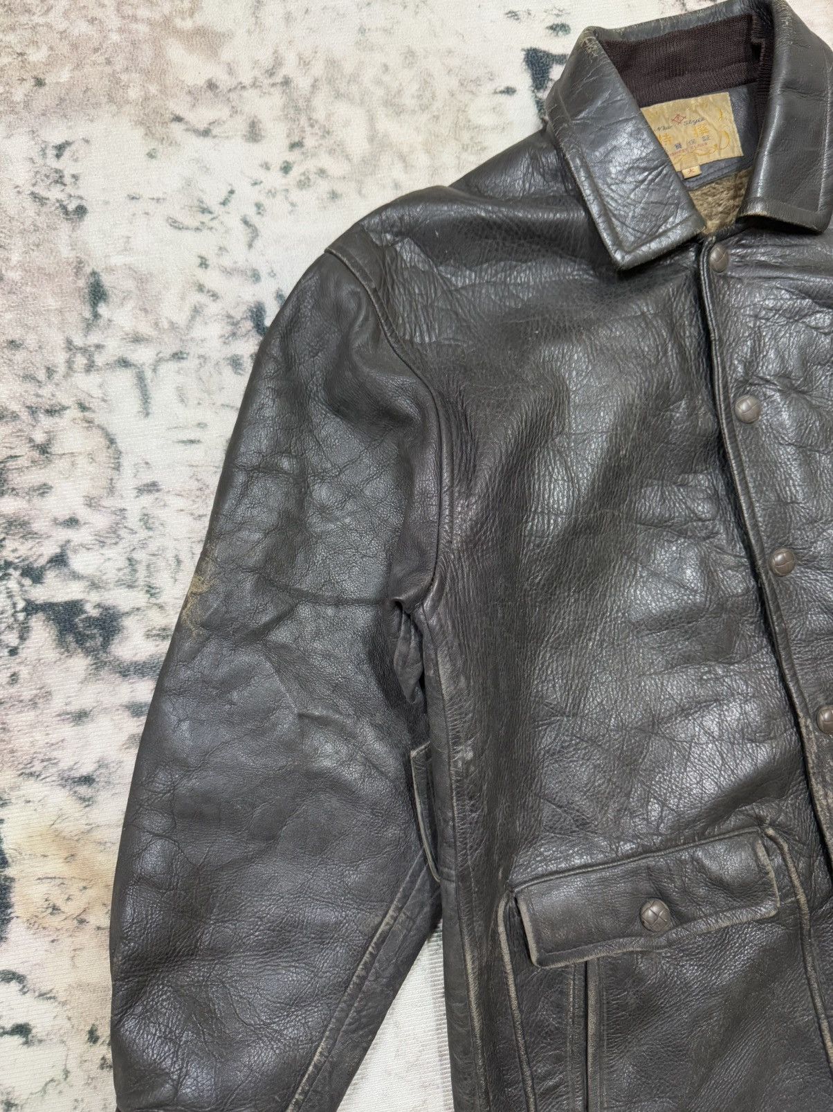 Genuine Leather Vintage Nour Style High Classes Fur Leather Jacket Size US M / EU 48-50 / 2 - 4 Thumbnail