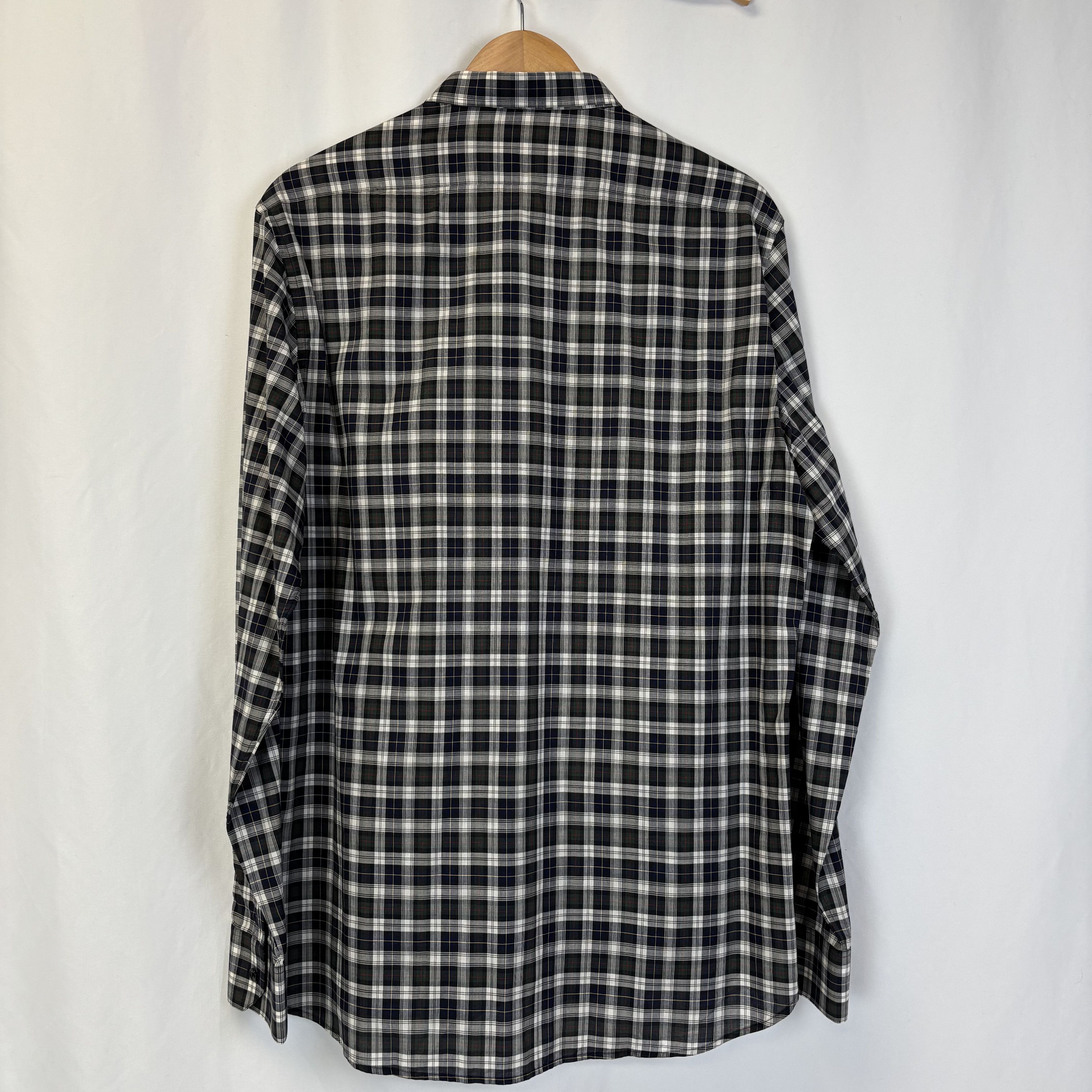 Saint Laurent Paris Saint Laurent Black & White Plaid Shirt Size US XL / EU 56 / 4 - 2 Thumbnail