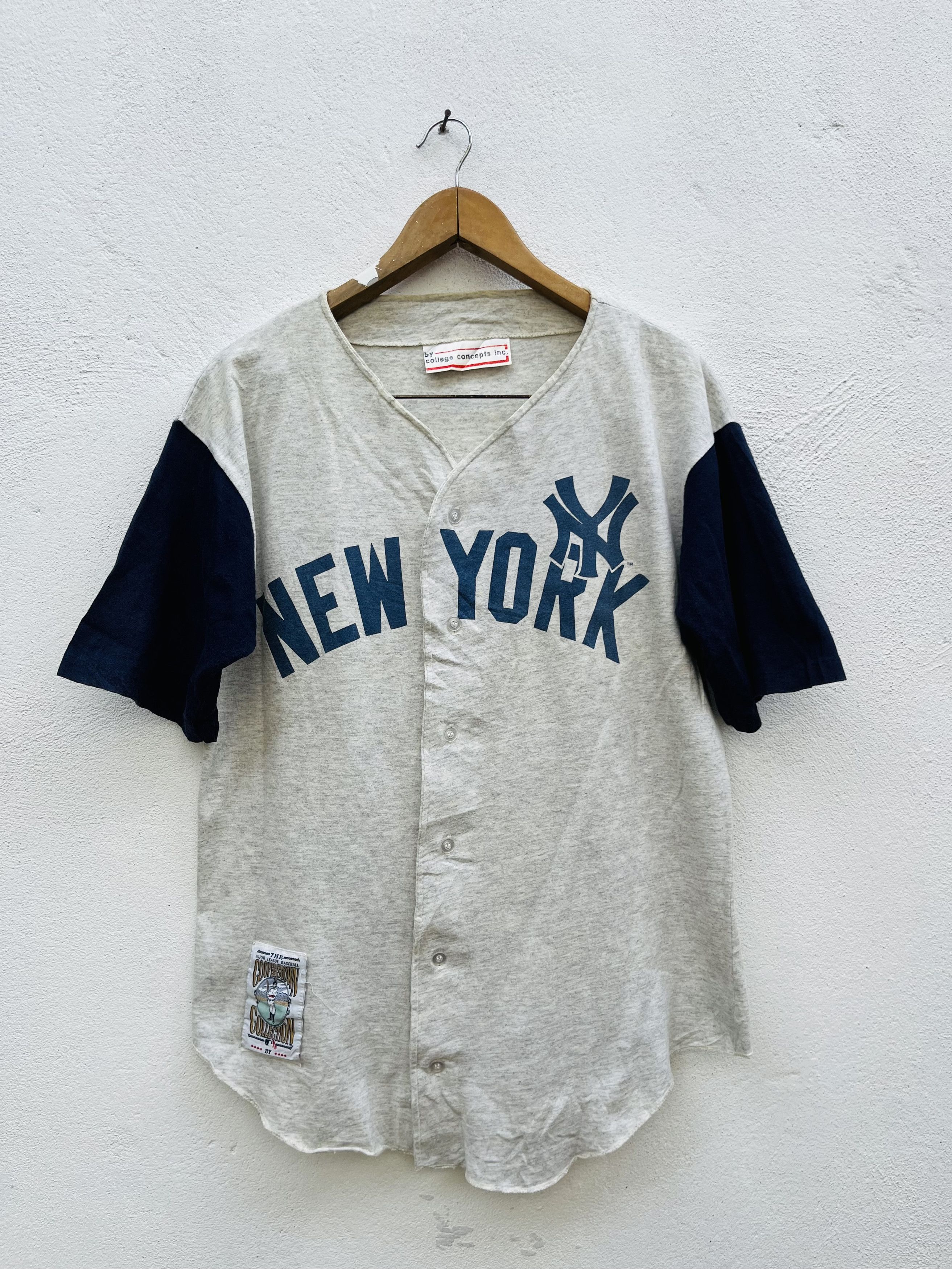 NBA × Vintage Vintage New York NBA Baseball Cooperstown Collection Shirt Size US L / EU 52-54 / 3 - 1 Thumbnail