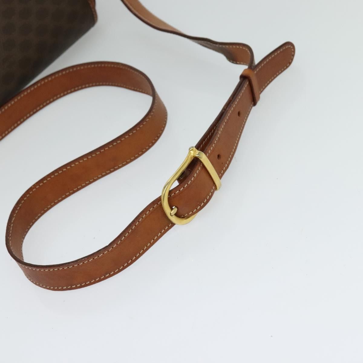 Celine CELINE Macadam Canvas Shoulder Bag Pvc Leather Brown Gold Size ONE SIZE - 7 Thumbnail