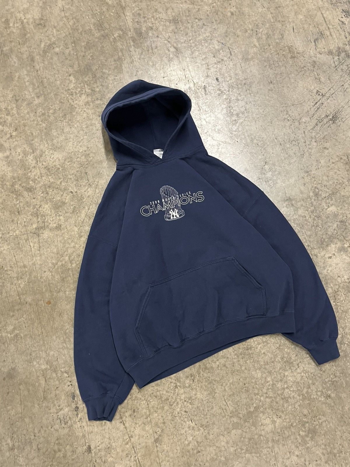 Vintage NY Yankees vintage boxy fit hoodie streetwear hype rare MLB Size US XXL / EU 58 / 5 - 3 Thumbnail