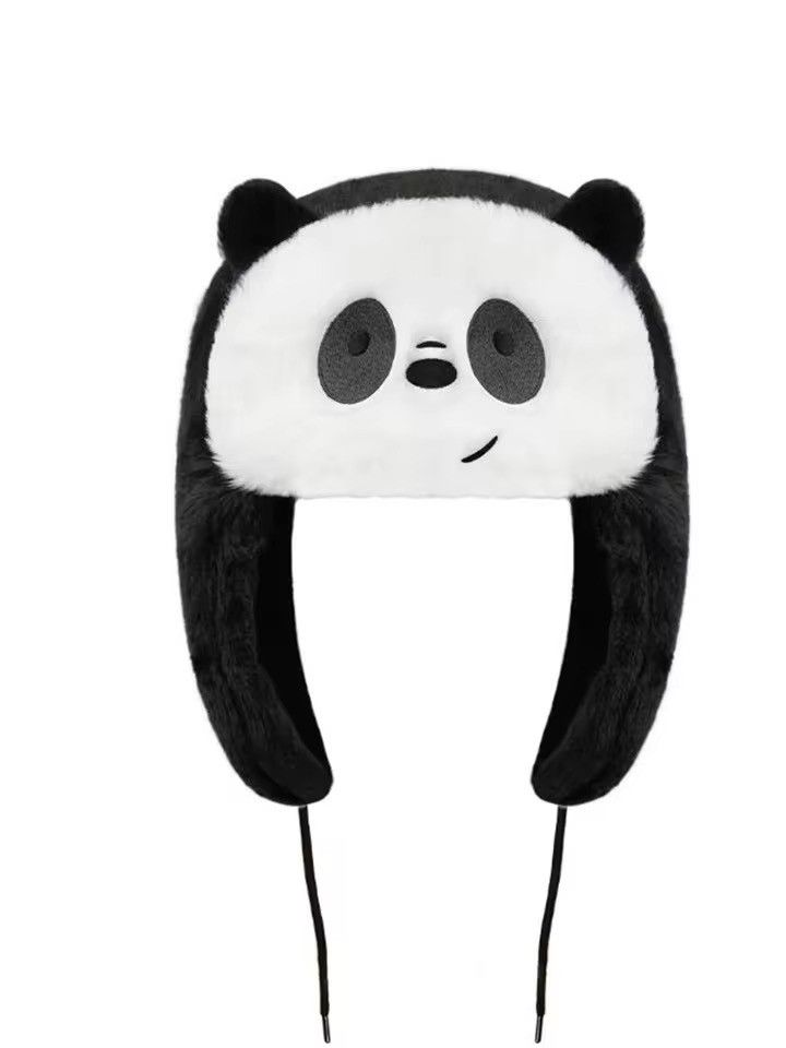 Other Ushanka Hat Black White Panda Size ONE SIZE - 2 Thumbnail