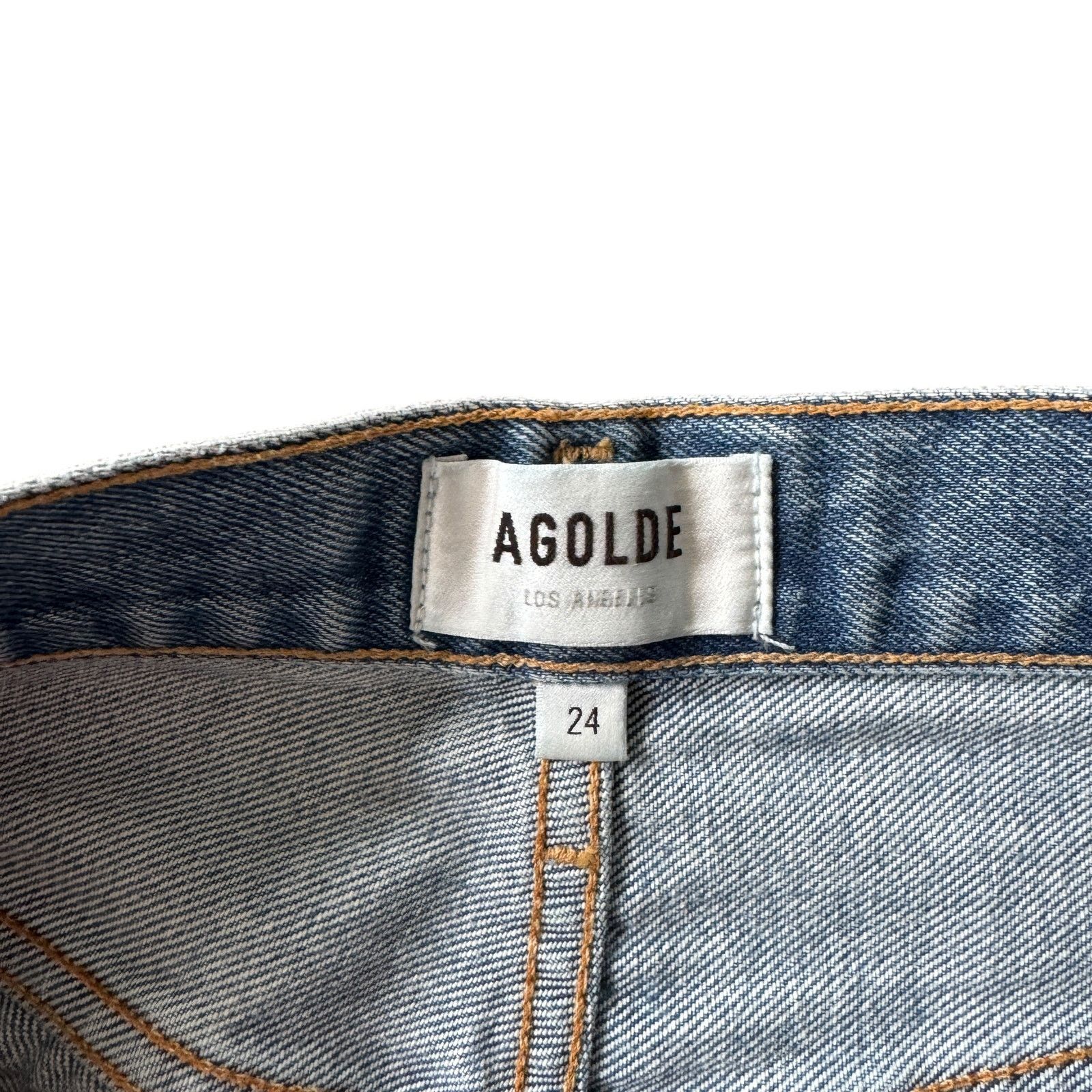 Agolde AGOLDE 90s Mid Rise Loose Fit Jeans Fall Out Distressed Size 24" / US 00 / IT 34 - 9 Thumbnail