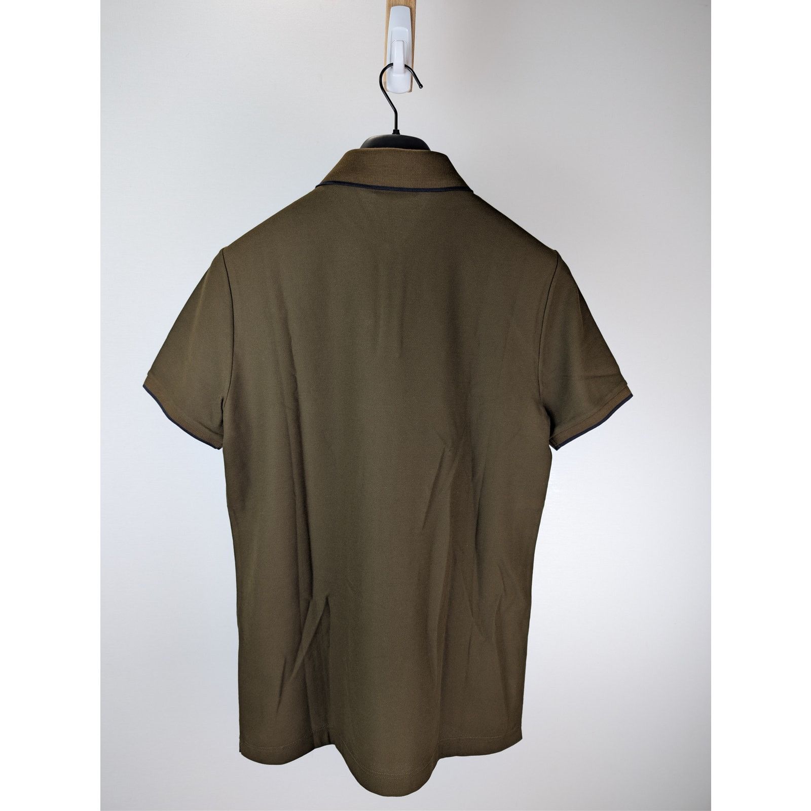 Loro Piana o1rshd1 Double Collar Cotton Piquet Polo Shirt Olive Green Size US M / EU 48-50 / 2 - 10 Thumbnail