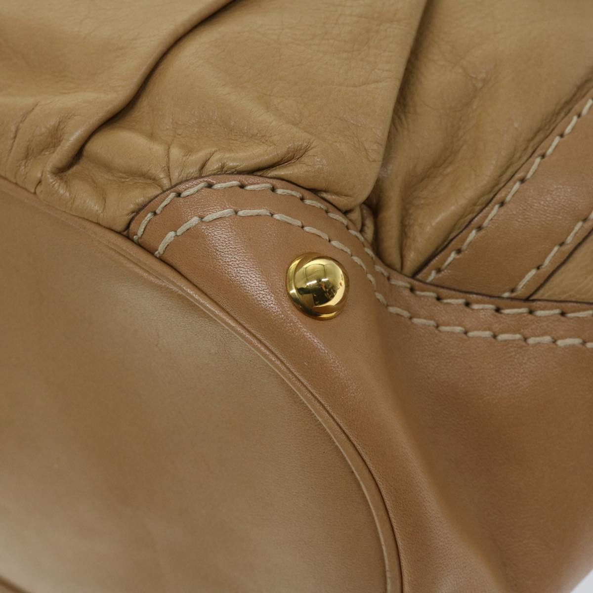 Gucci GUCCI Horsebit Shoulder Bag Leather Beige Size ONE SIZE - 12 Thumbnail
