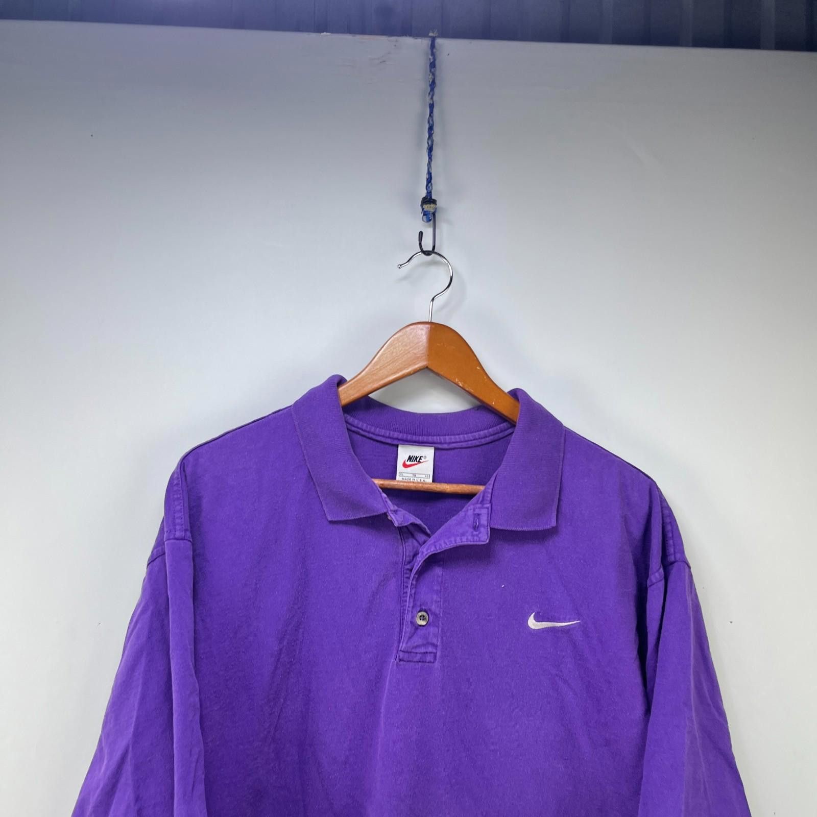 Nike Vintage 90s Nike Golf Swoosh Polo Purple Shirt XL Size US XL / EU 56 / 4 - 2 Thumbnail