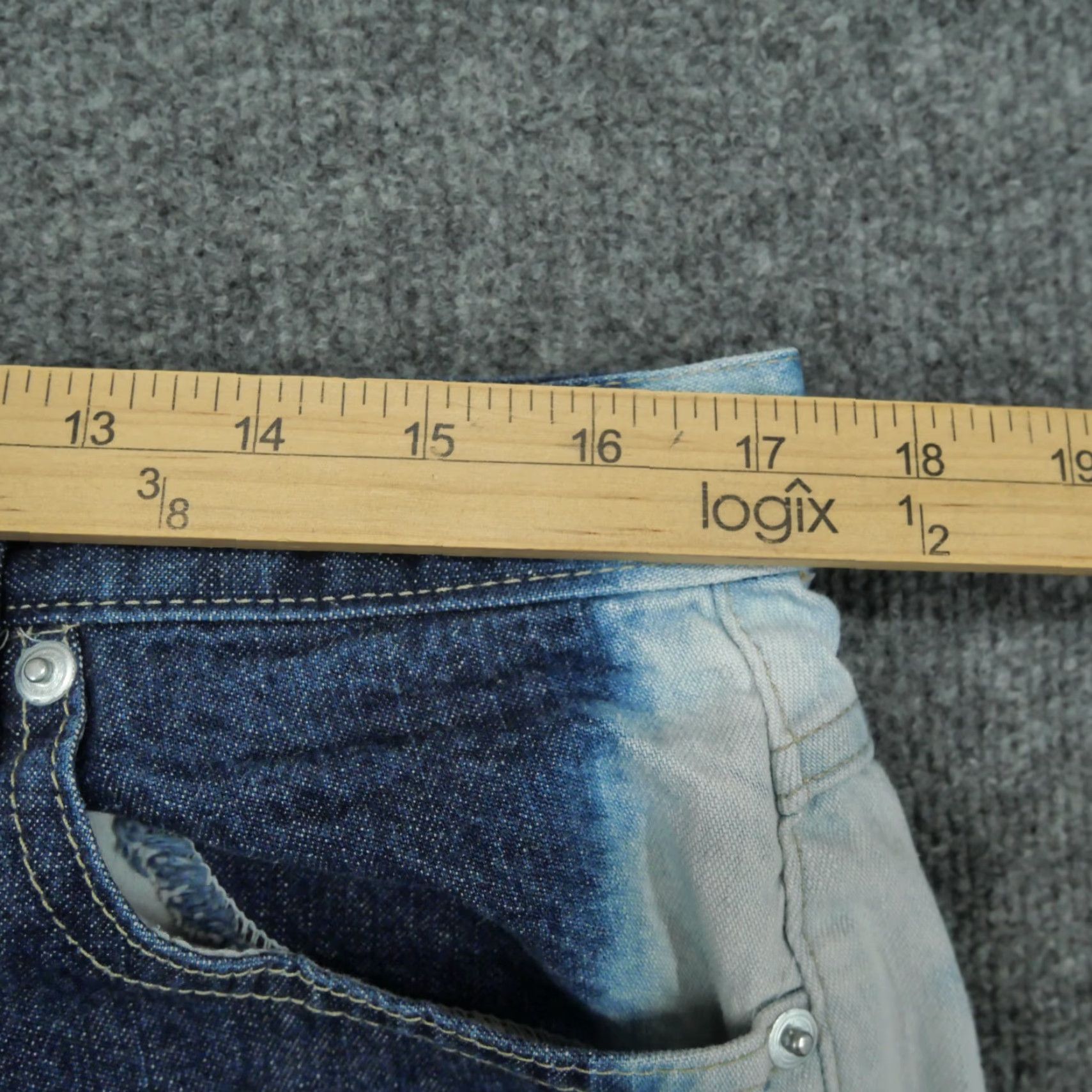Vintage VINTAGE Goddess Jeans Womens 34x33 14 90s Y2K Blue Fade High Rise 5-Pocket Denim Straight Boys? Size 24" / US 00 / IT 34 - 5 Thumbnail