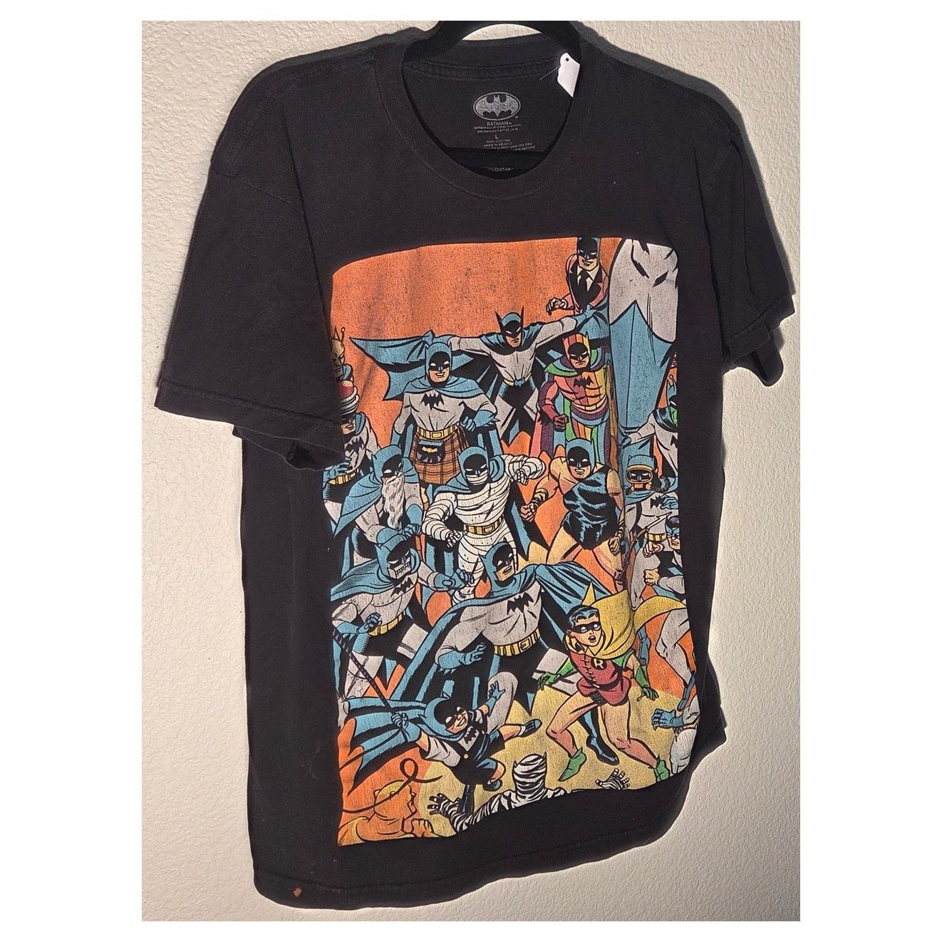 DC Comics Vintage Black Batman Evolution T-Shirt - Large Adult Size Size US L / EU 52-54 / 3 - 2 Thumbnail