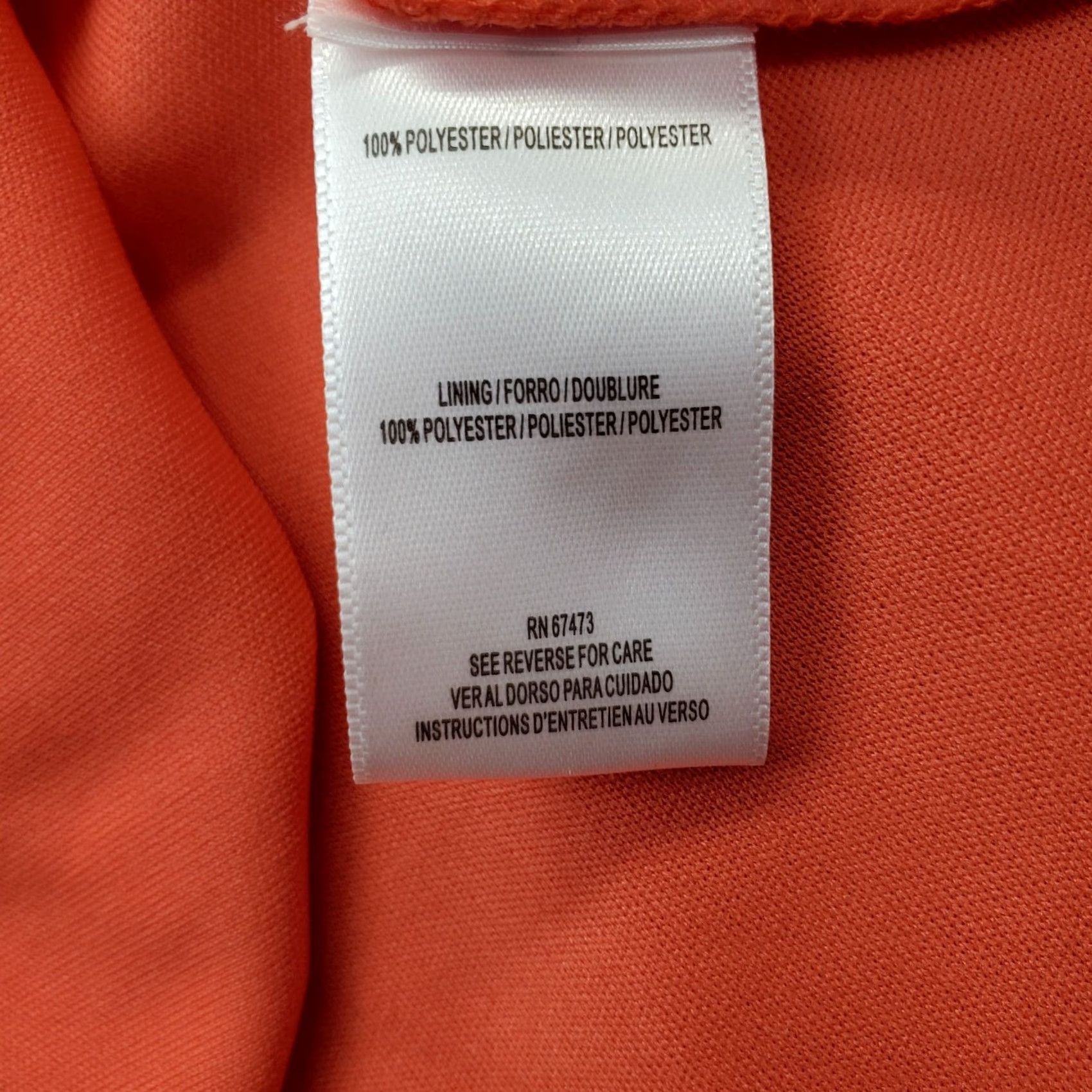 Vintage Danny & Nicole Womens Dress 16 Orange White Polka Dot Smocked Waist Midi Short Sleeve Flutter Sleeve V-Neck Dress Size XXL / US 16-18 / IT 52-54 - 4 Thumbnail