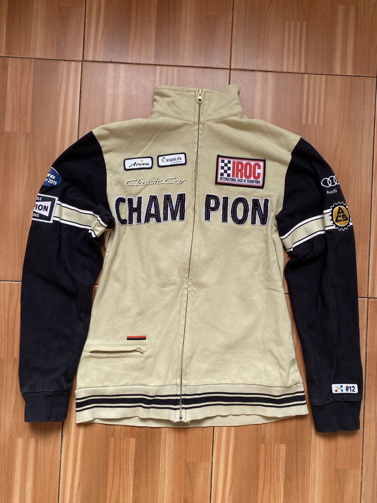 Audi Vintage Audi Champion Car IROC Beige Men’s Racing Jacket Size US S / EU 44-46 / 1 - 1 Thumbnail
