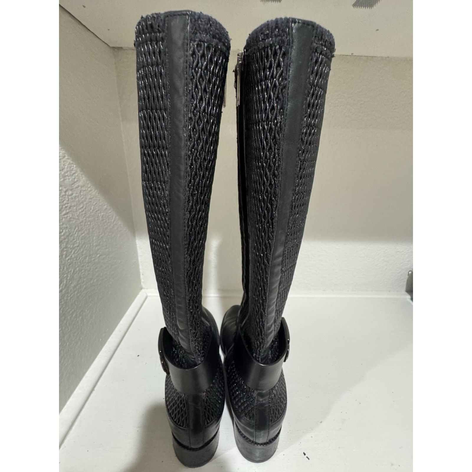 Aquatalia Aquatalia Odilia Womens Waterproof Leather Riding Boot Black Size US 7.5 / IT 37.5 - 10 Thumbnail