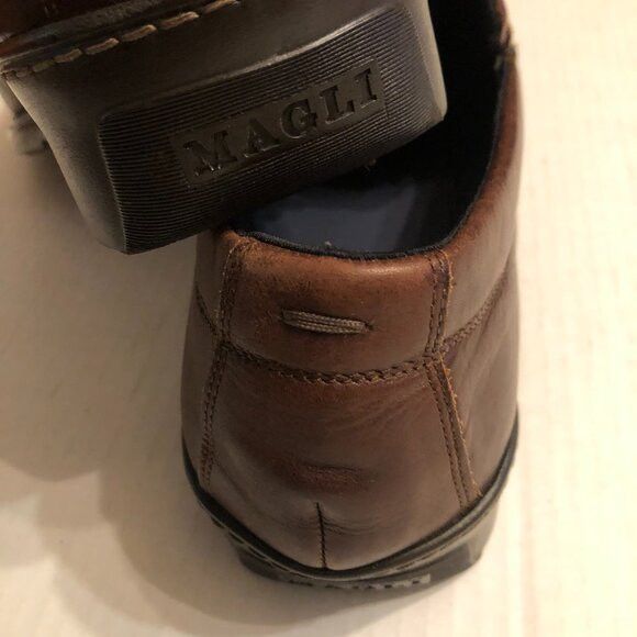 Bruno Magli BRUNO MAGLI MEN'S BROWN LEATHER SLIP-ON SHOES SIZE: 11.5M Size US 11.5 / EU 44-45 - 8 Thumbnail
