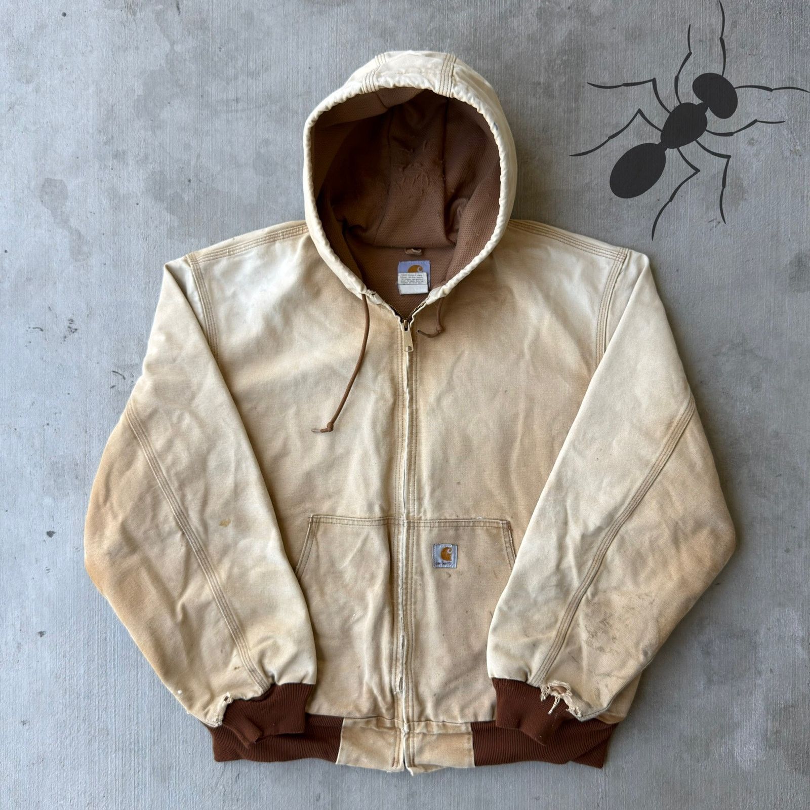 Carhartt × Vintage Carhartt J 131 BRN faded brown hooded work wear jacket Size US XL / EU 56 / 4 - 1 Thumbnail