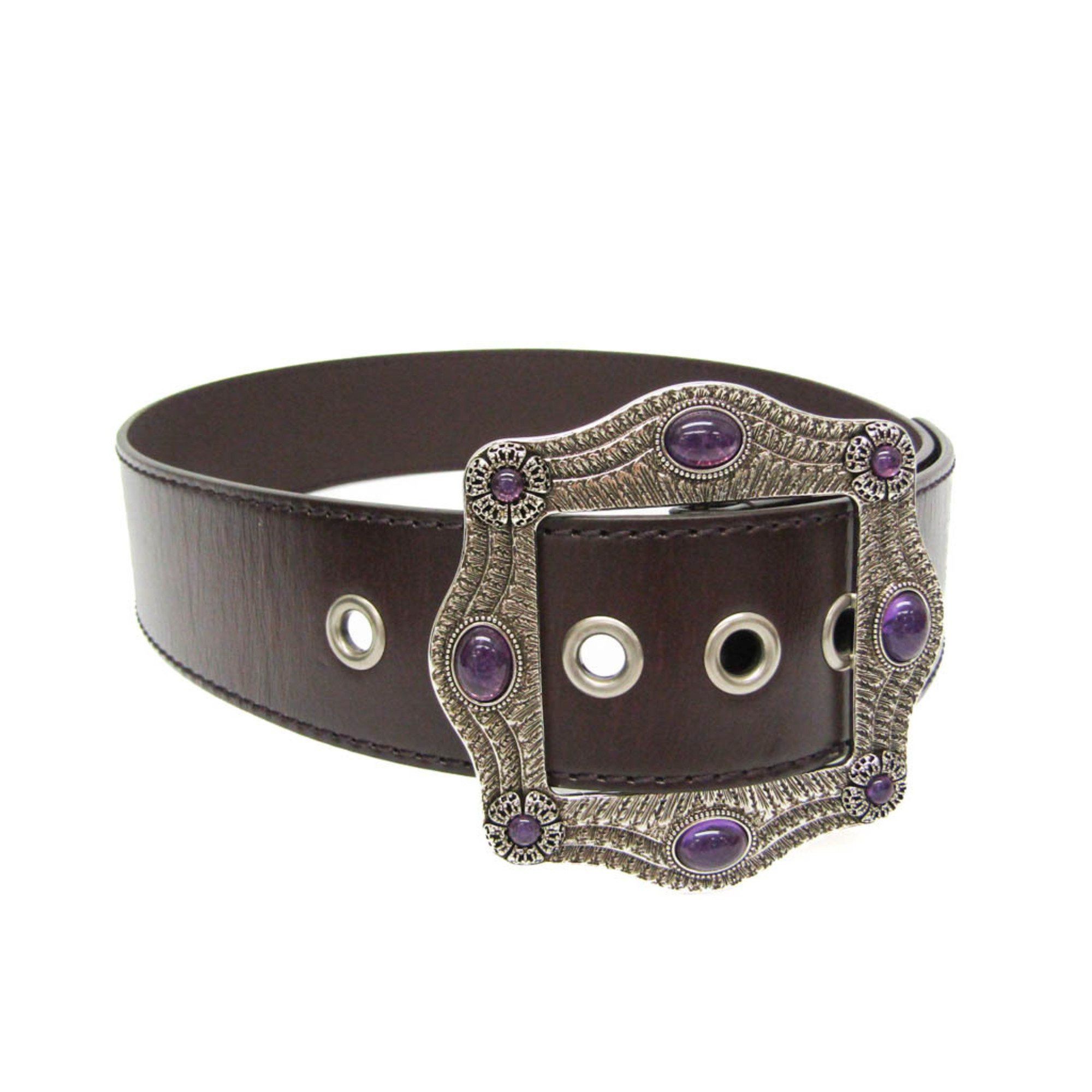Gucci Gucci Square Buckle 650024 Men,Women Leather Standard Belt Brown 75 Size ONE SIZE - 1 Thumbnail