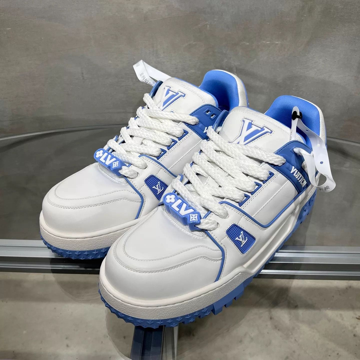 Louis Vuitton LV Trainer Maxi White & Blue UK10 / 44 Size US 11 / EU 44 - 2 Thumbnail