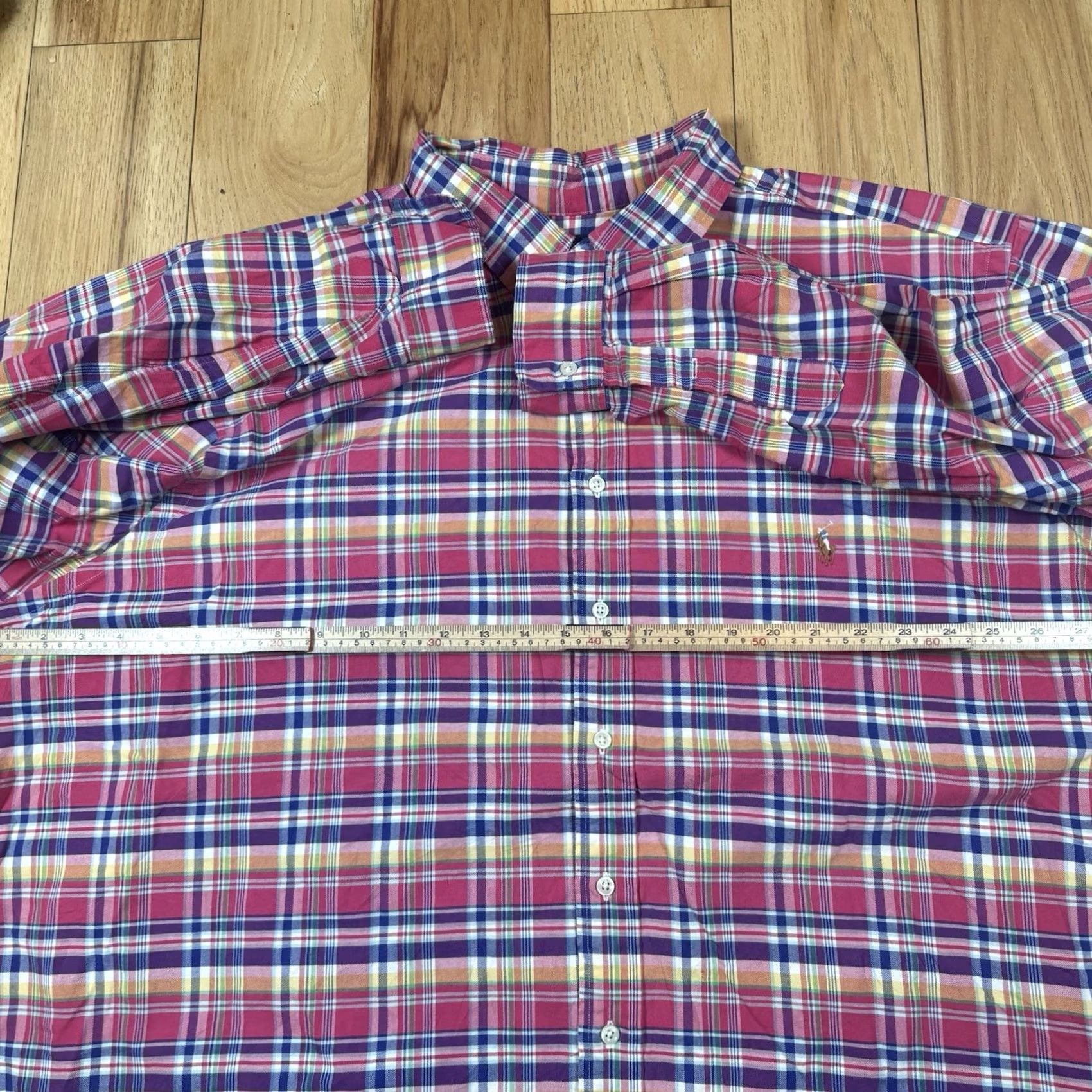 Polo Ralph Lauren Polo Ralph Lauren Button Shirt Mens 3XB Big Plaid Gingham Check Long Sleeve Big 3X Multicolor Mens Size US XXL / EU 58 / 5 - 4 Thumbnail
