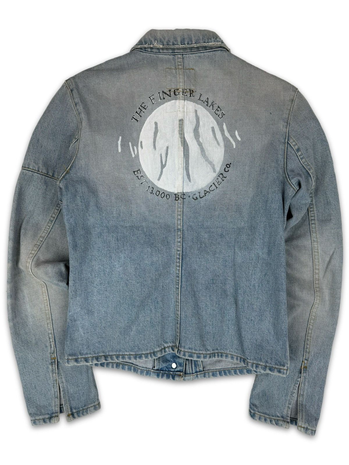 Helmut Lang SS04 Helmut Lang Hand Painted ‘Finger Lakes’ Denim Jacket Size US S / EU 44-46 / 1 - 1 Thumbnail
