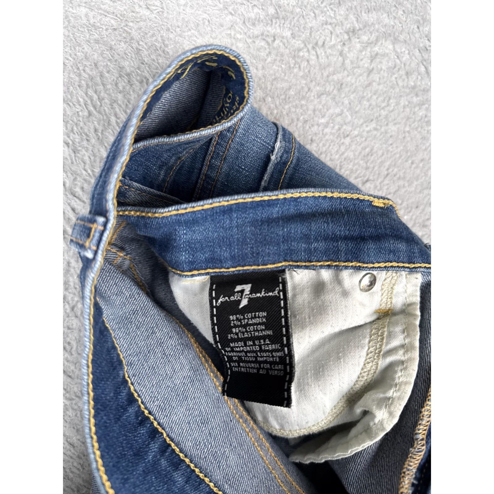 7 For All Mankind 7 For All Mankind Jeans Womens 30x28 Blue Josefina Skinny Boyfriend Distressed Size 30" / US 8 / IT 44 - 7 Thumbnail