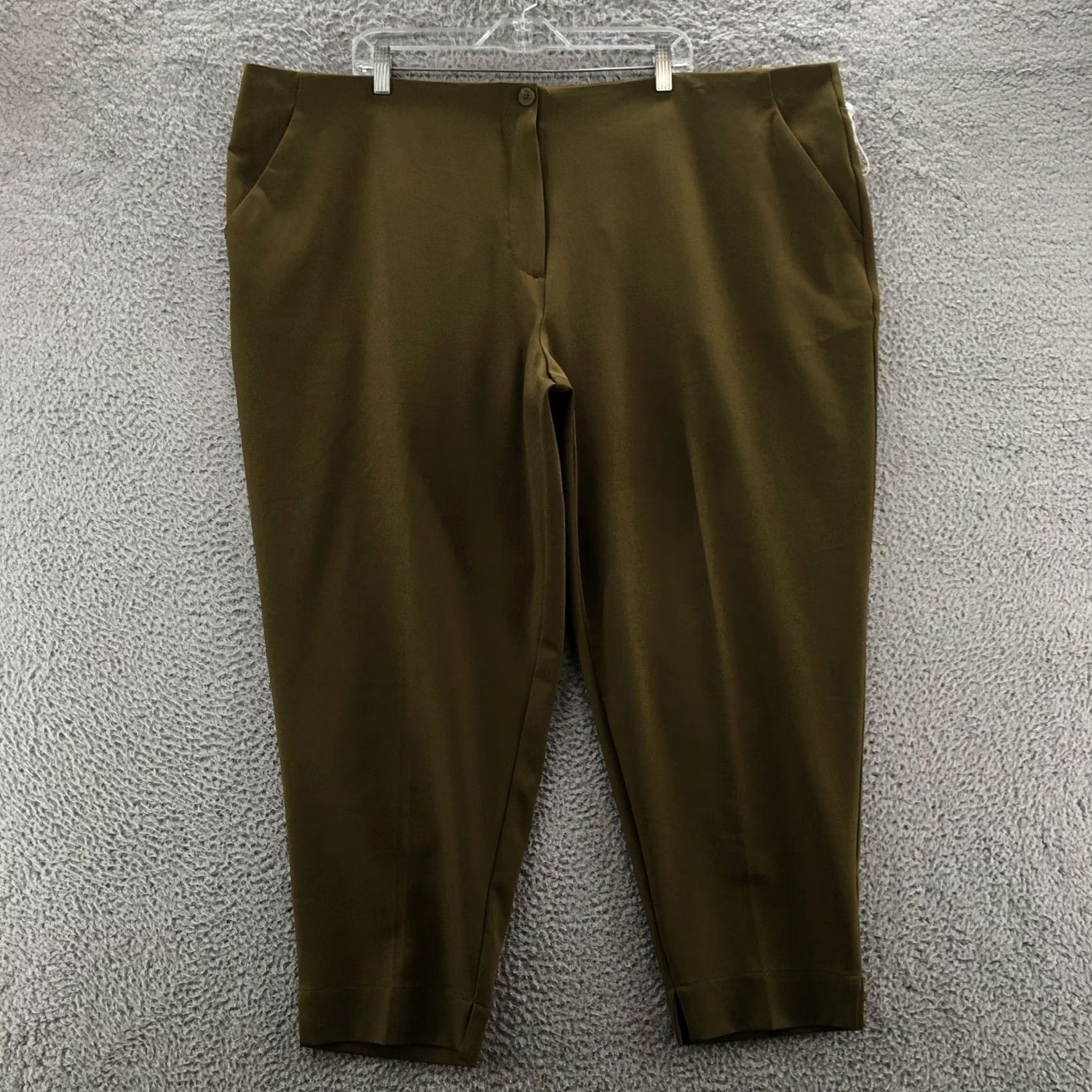 Worthington Worthington Straight Leg Ankle Pants Womens 24W Green Hi-Rise NEW Pants Womens 24W Green Hi-Rise NEW Size 42" / US 20 - 2 Thumbnail