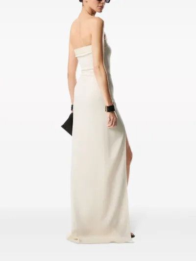 Tom Ford o1w1db10525 AB3340 Strapless Buckled Gown in White Size XL / US 12-14 / IT 48-50 - 3 Thumbnail