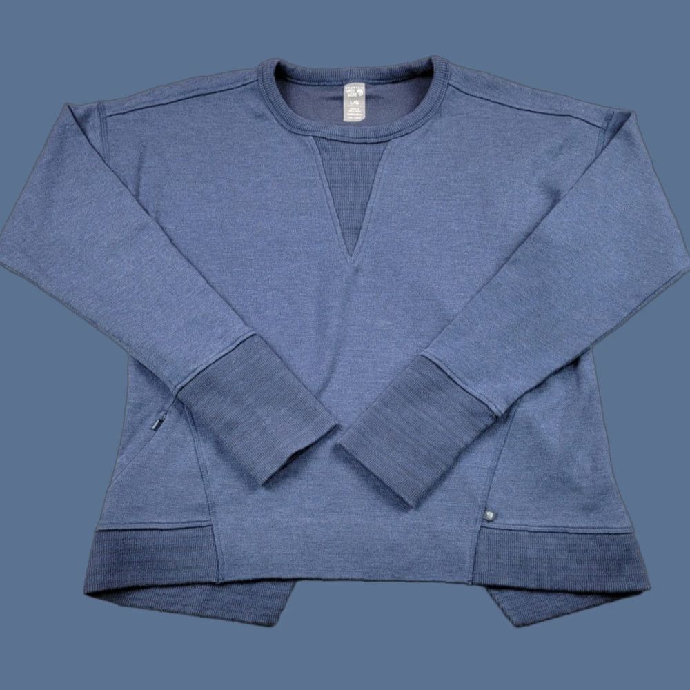 Mountain Hardwear Mountain Hardwear Sweatshirt Womens Large Blue Pullover Outdoor Activewear Sweatshirt Size L / US 10 / IT 46 - 1 Thumbnail