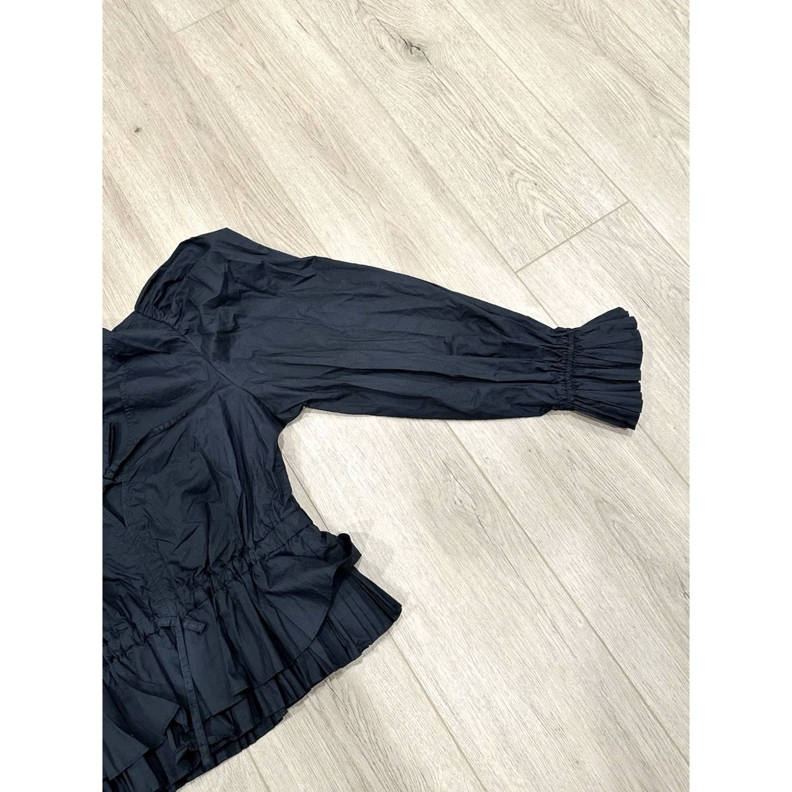 Ulla Johnson VINTAGE? NWT Ulla Johnson Wren Blouse Top Black Cotton Size 8 Size M / US 6-8 / IT 42-44 - 2 Thumbnail
