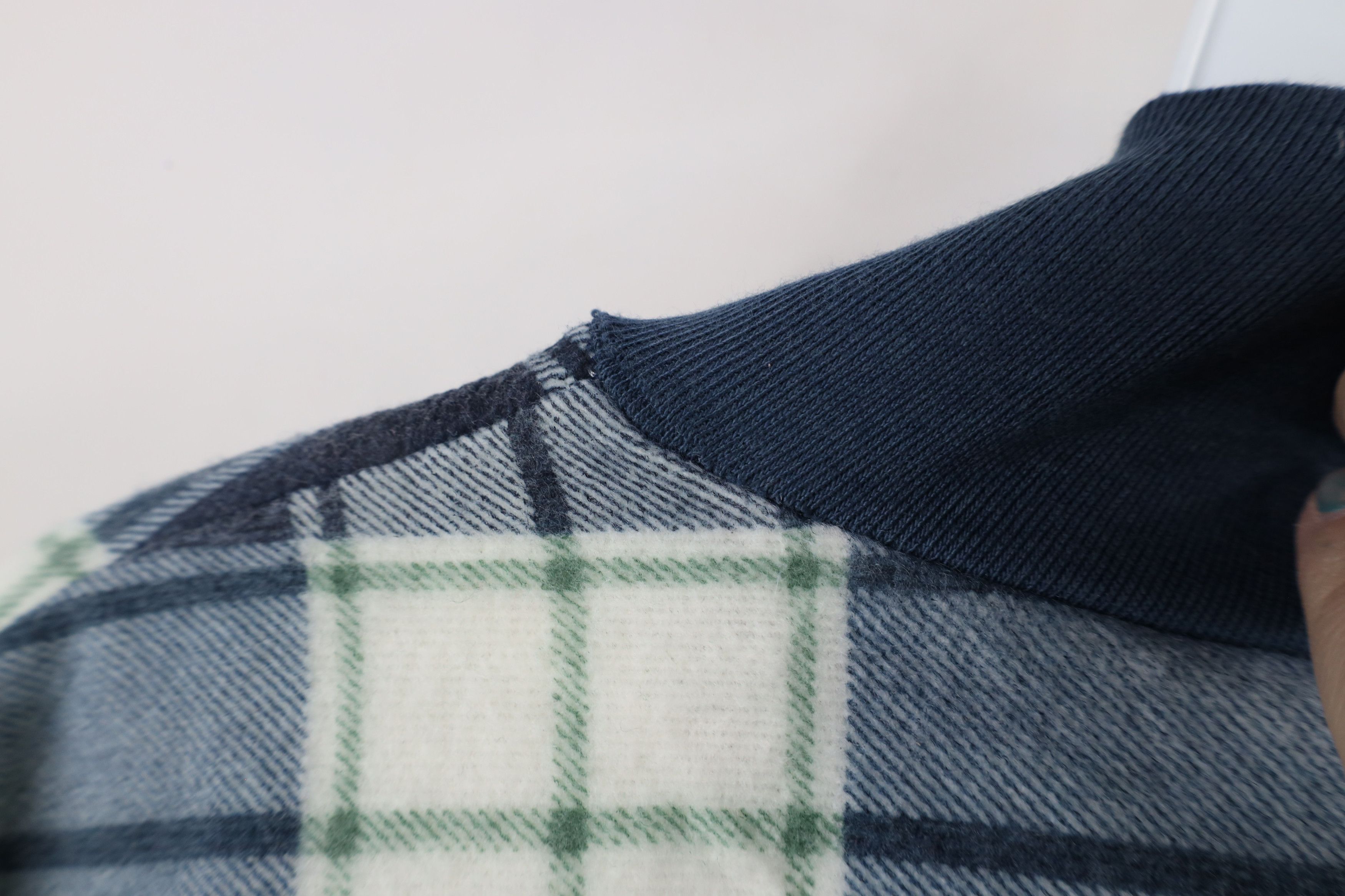 Vintage Vintage 90s Streetwear Fleece Plaid Mock Neck Sweater Size 3XL / US 20-22 - 7 Thumbnail