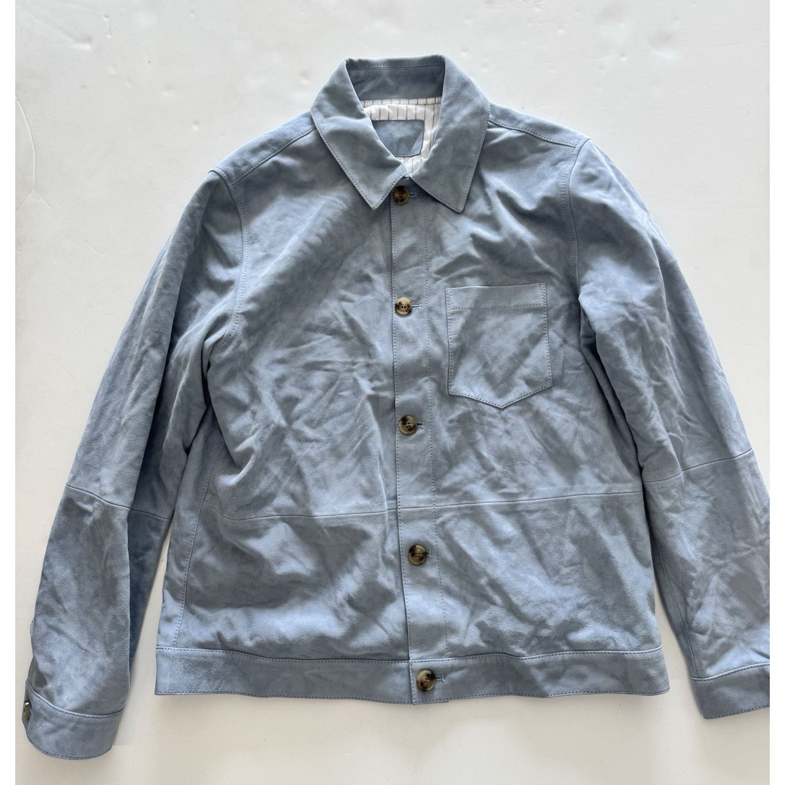 David Donahue DAVID DONAHUE Suede Jacket Unreleased Medium Cloud Blue Size US M / EU 48-50 / 2 - 1 Thumbnail