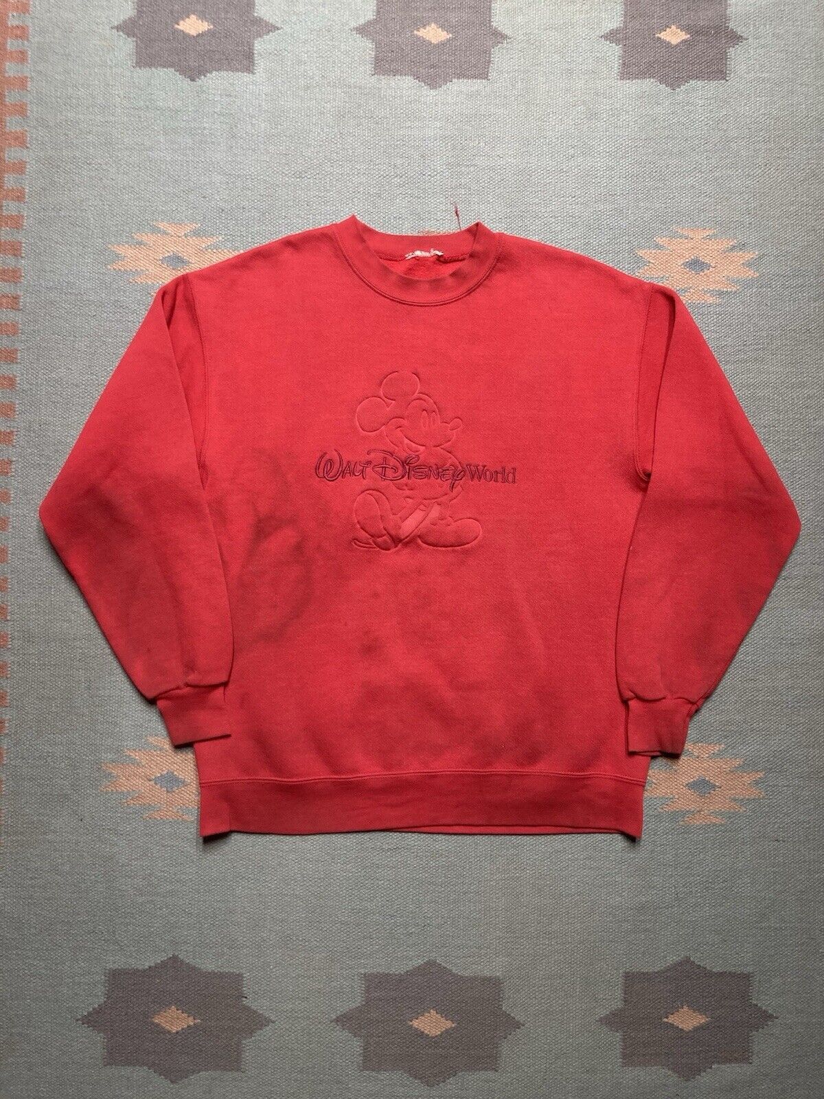 Disney × Vintage VTG sweatshirt Walt Disney world Mickey Mouse embossed M Size US M / EU 48-50 / 2 - 1 Thumbnail